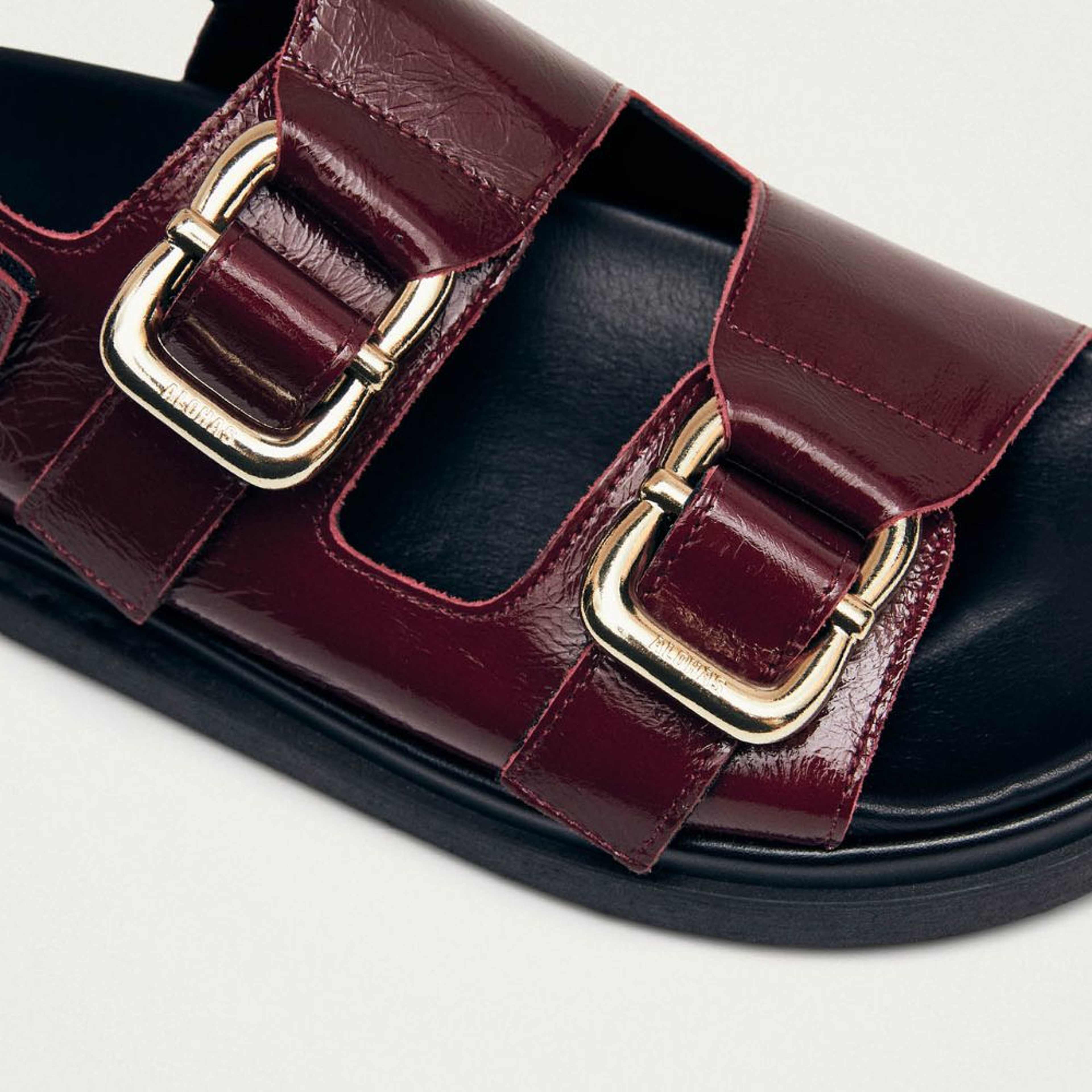 Harper Onix Burgundy Leather Sandals