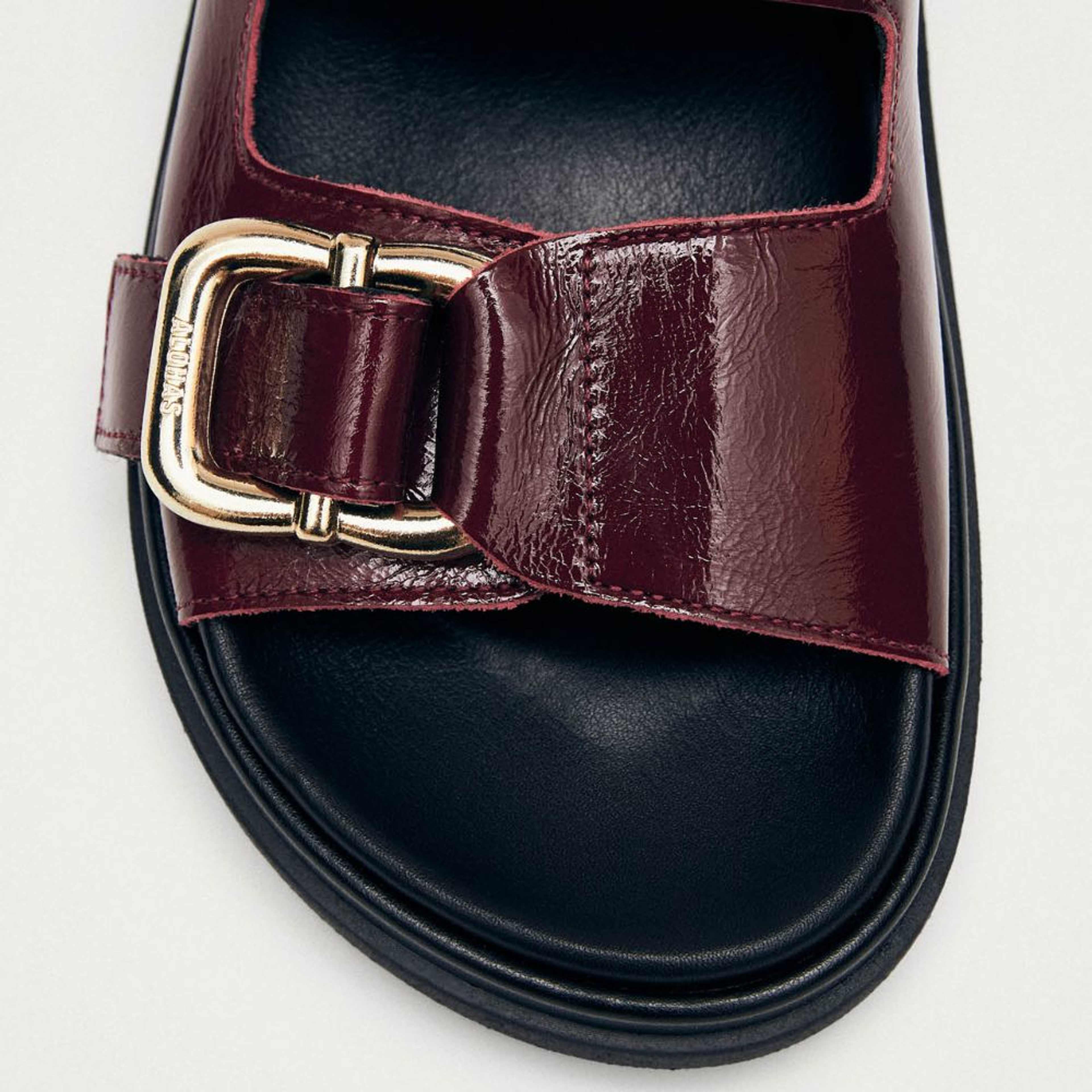 Harper Onix Burgundy Leather Sandals