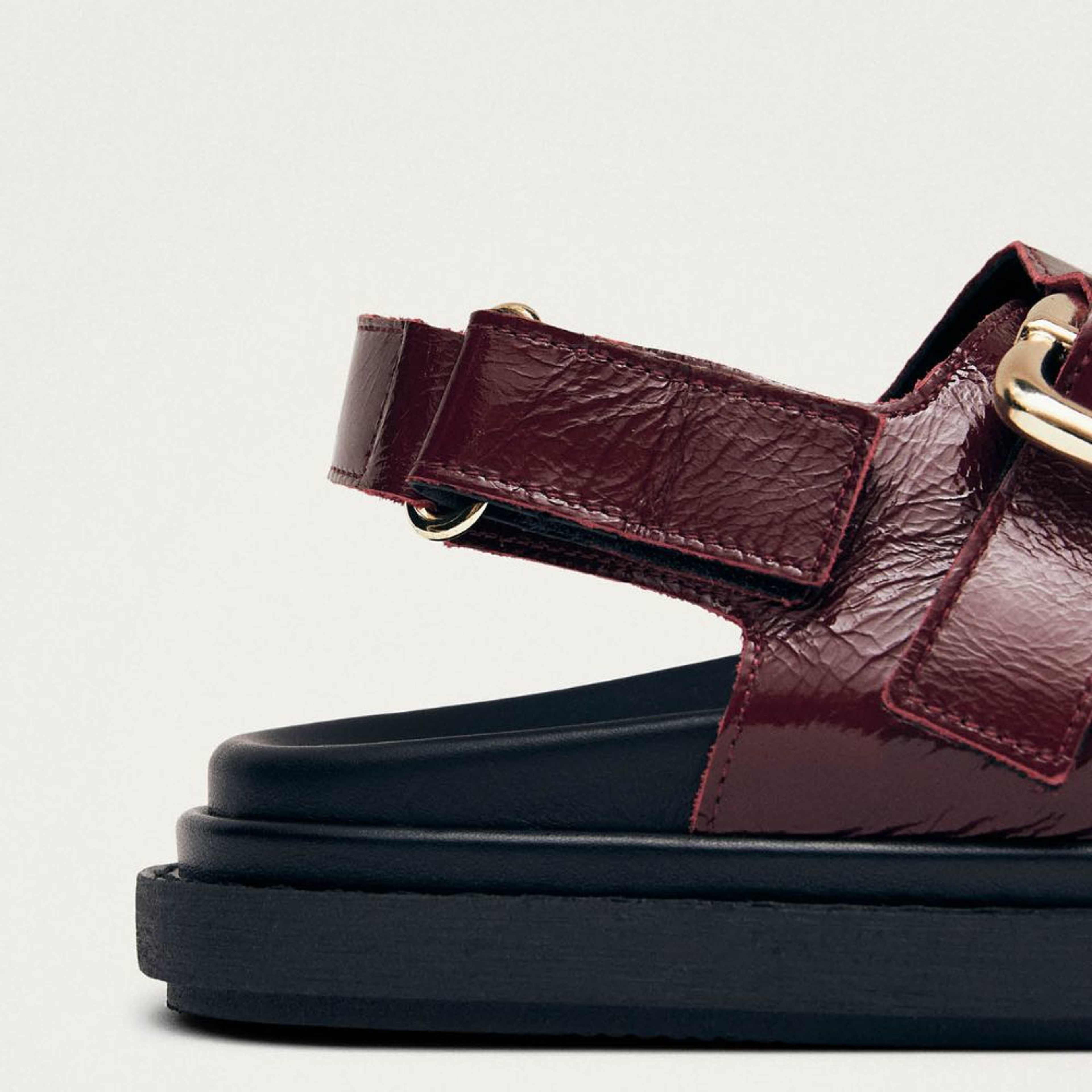 Harper Onix Burgundy Leather Sandals