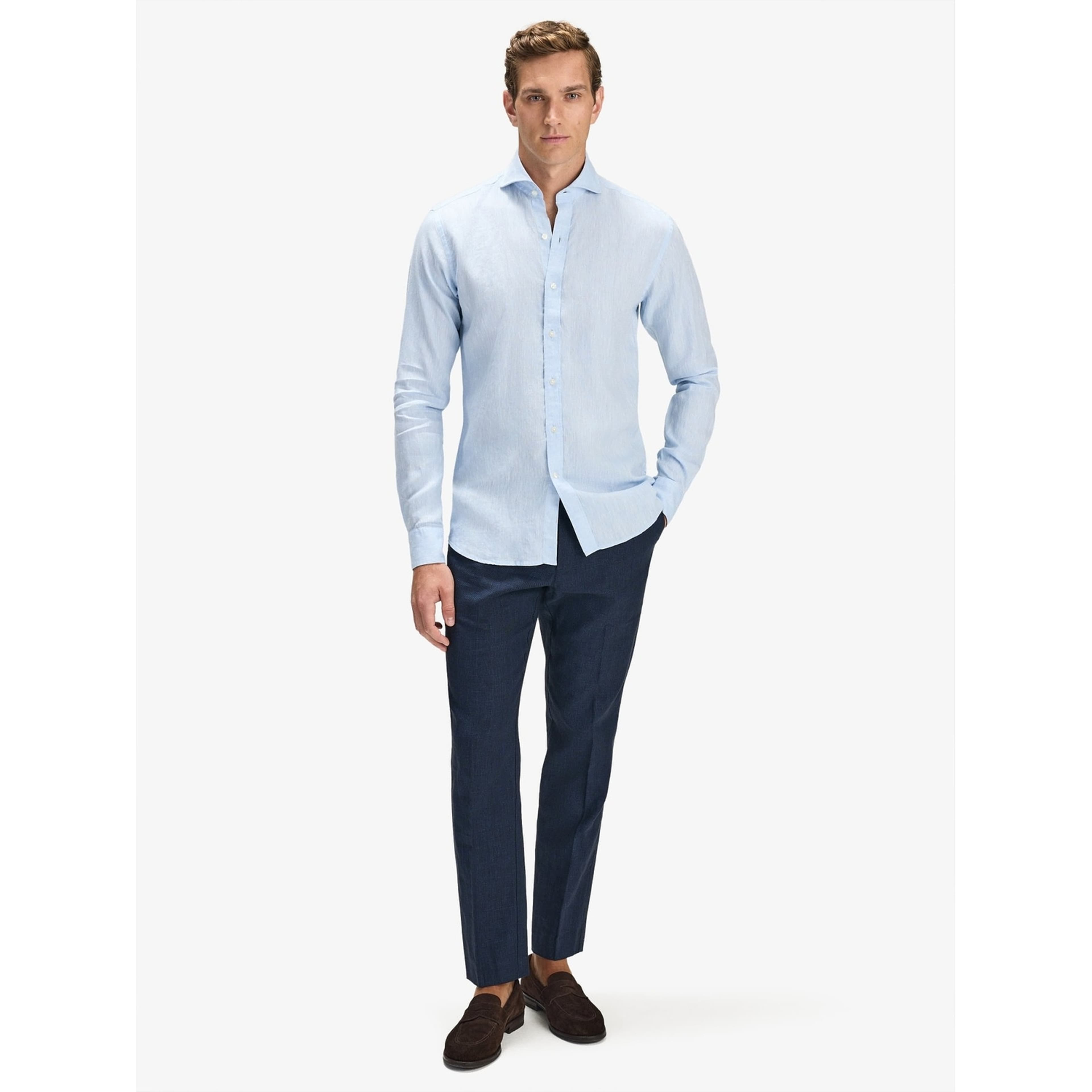 Linen Solid Smart Shirt (adonis)