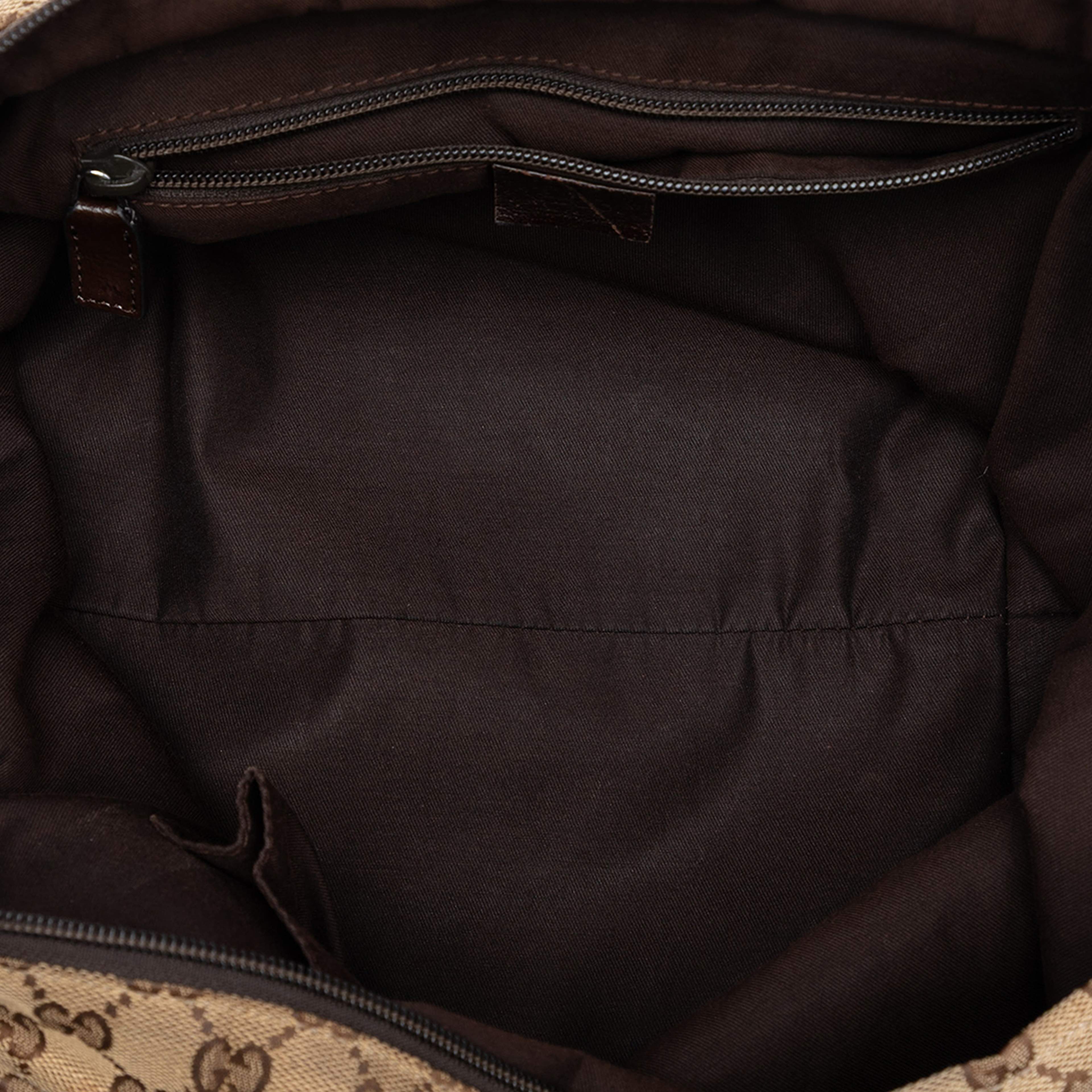 Gucci Gg Canvas Web Tote, från Luxclusif, i färgen beige. Klicka för att öppna bilden i stort format