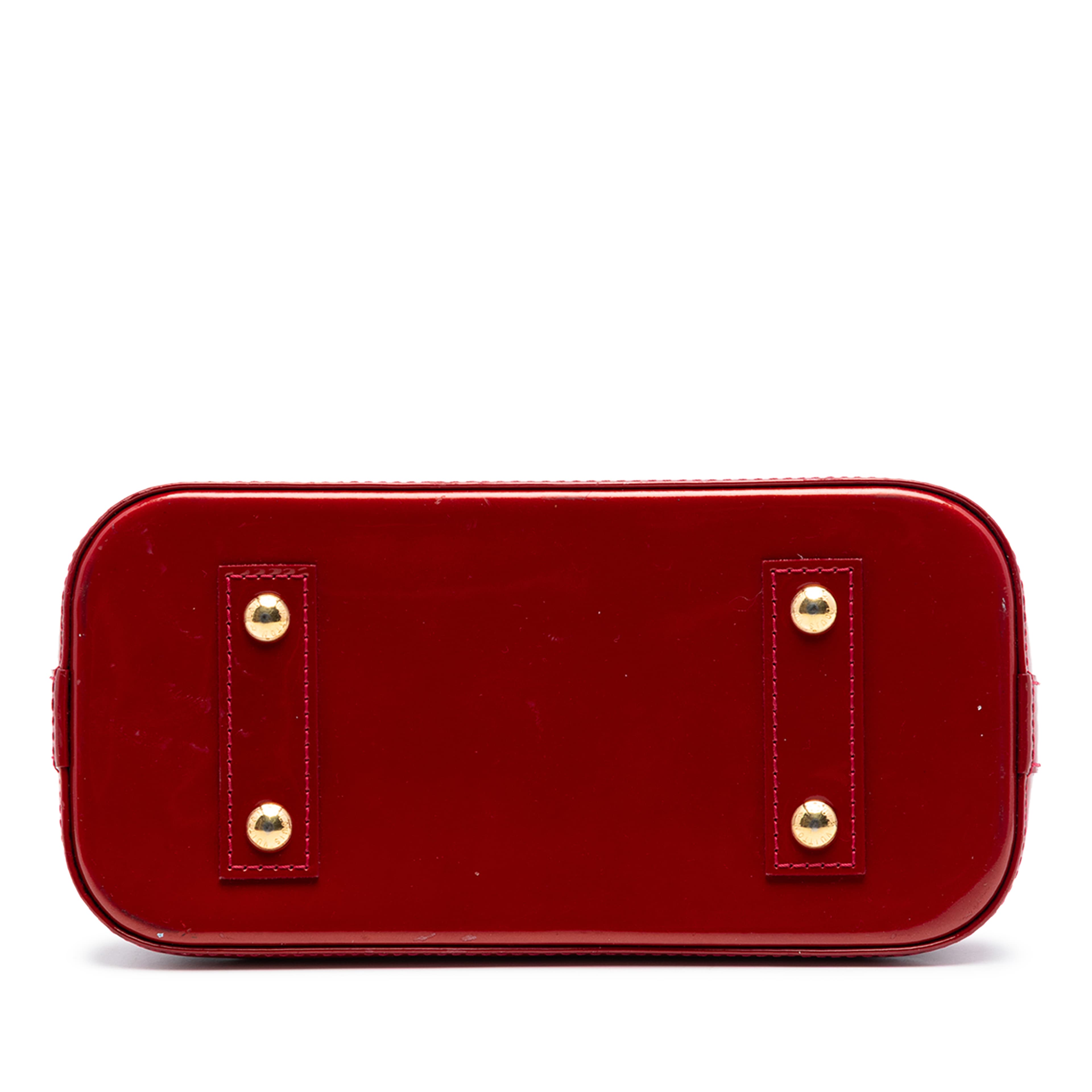 Louis Vuitton Monogram Vernis Alma Bb, från Luxclusif, i färgen red. Klicka för att öppna bilden i stort format