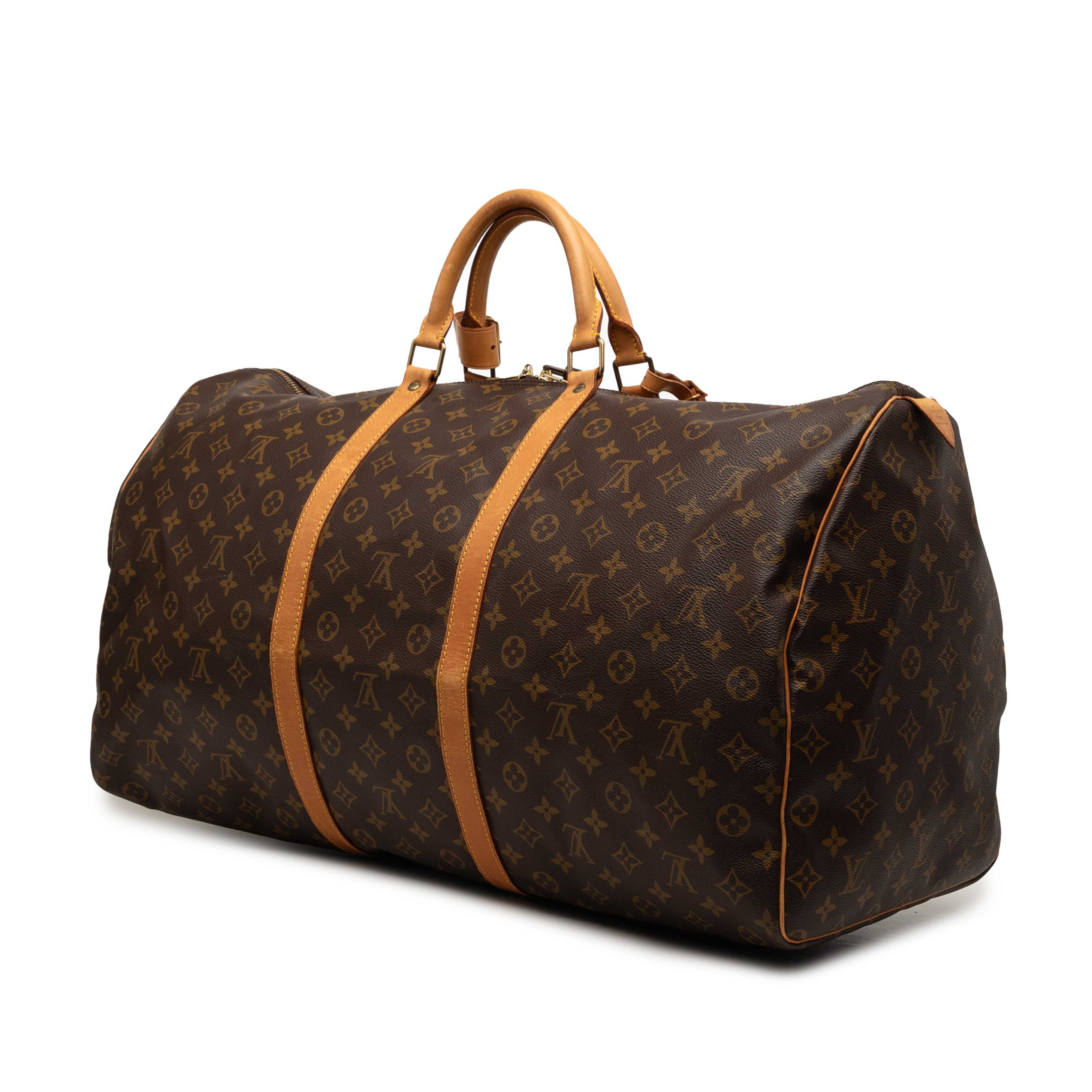 Louis Vuitton Monogram Keepall 60, från Luxclusif, i färgen brown. Klicka för att öppna bilden i stort format