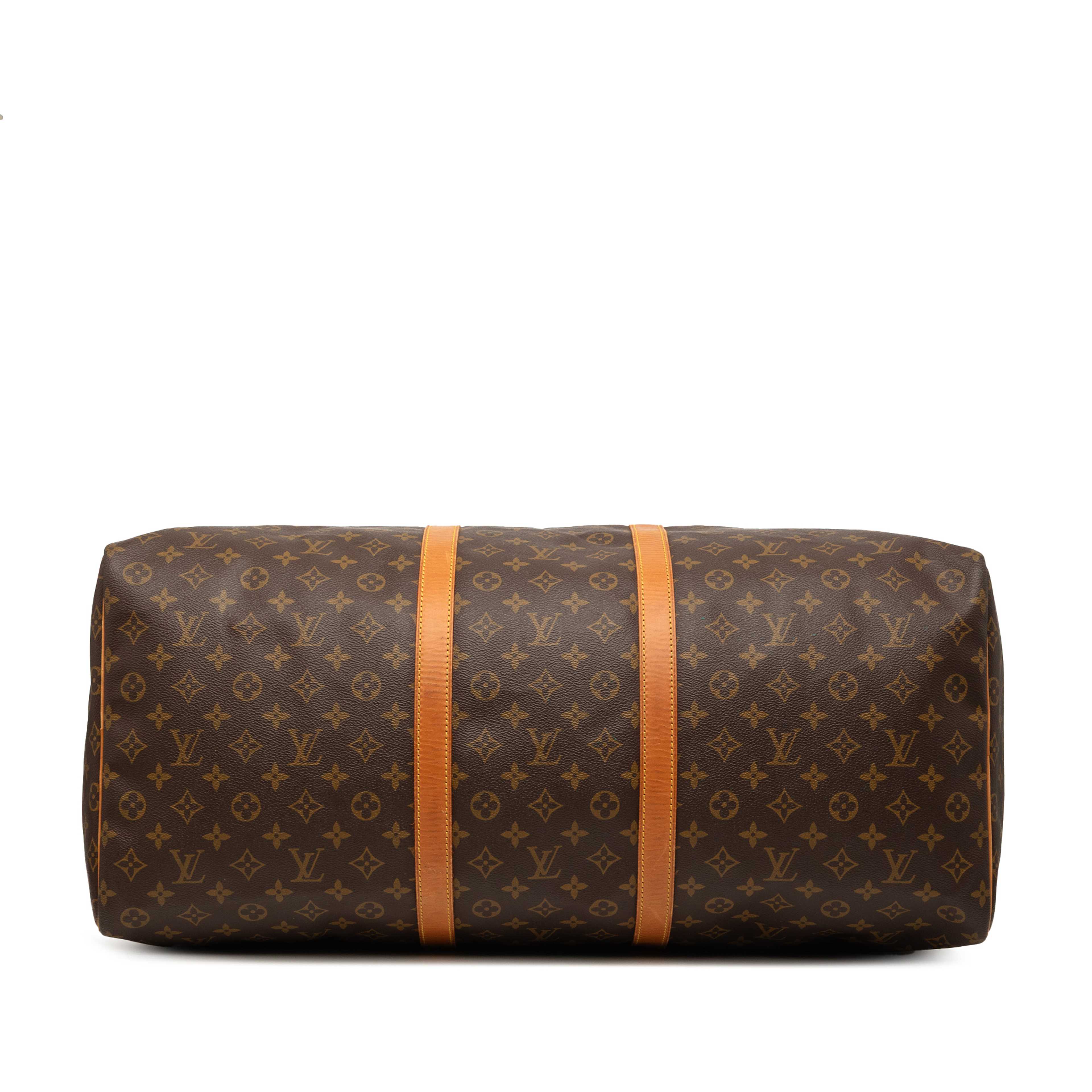 Louis Vuitton Monogram Keepall 60, från Luxclusif, i färgen brun. Klicka för att öppna bilden i stort format