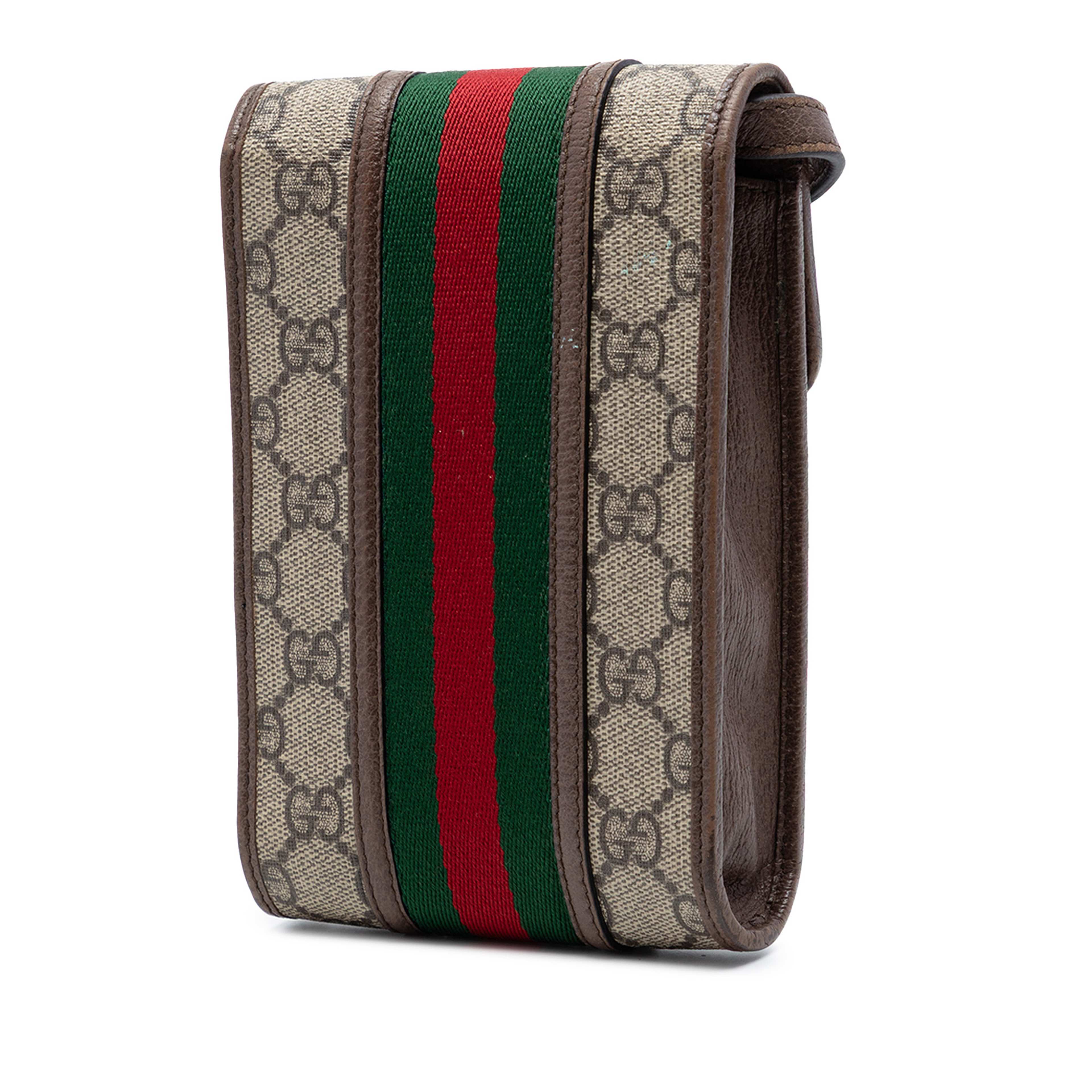 Gucci Mini Gg Supreme Web Ophidia Crossbody, från Luxclusif, i färgen beige. Klicka för att öppna bilden i stort format