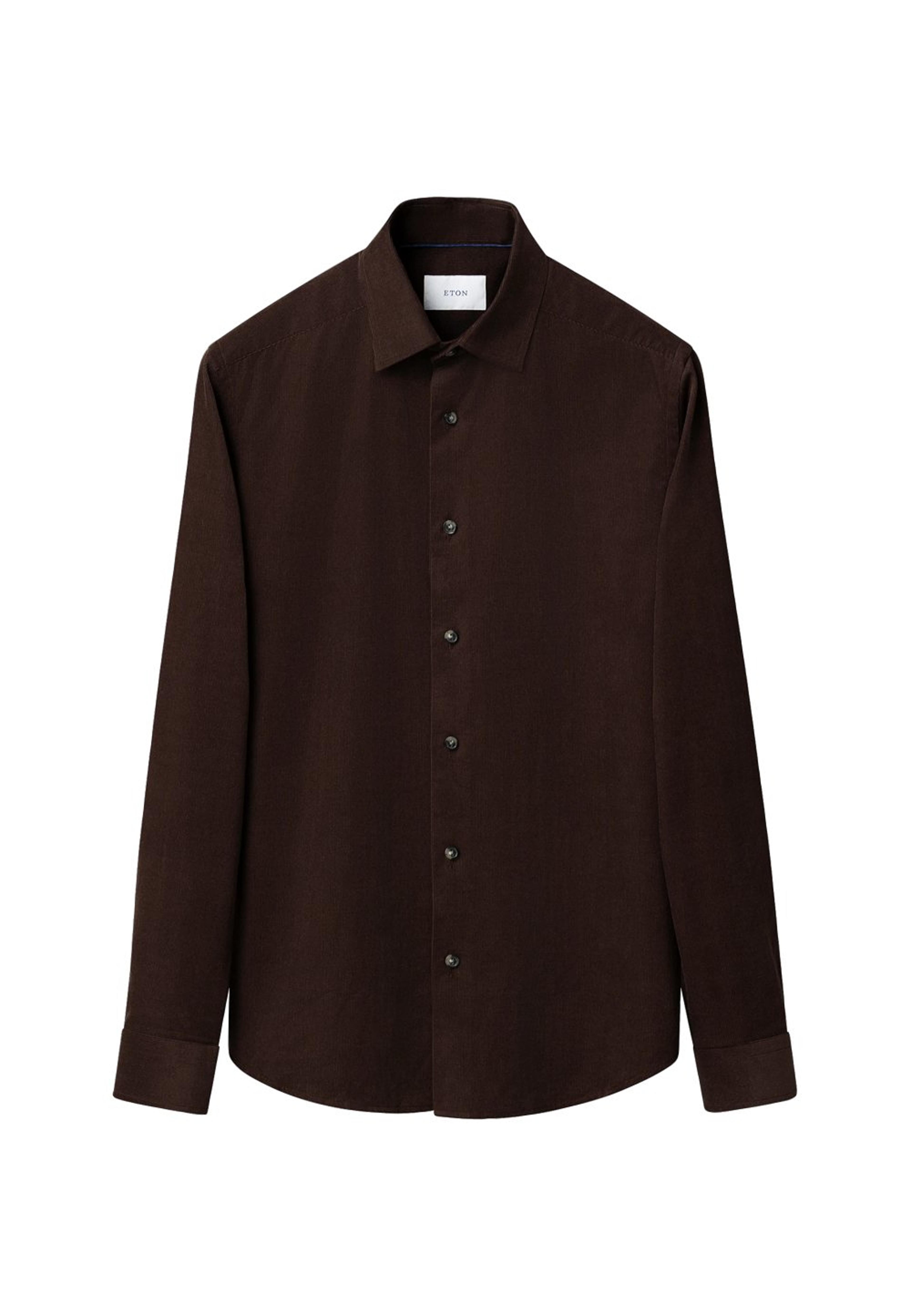 Manchesterskjorta Casual Fit, från Eton, i färgen dark brown. Klicka för att öppna bilden i stort format
