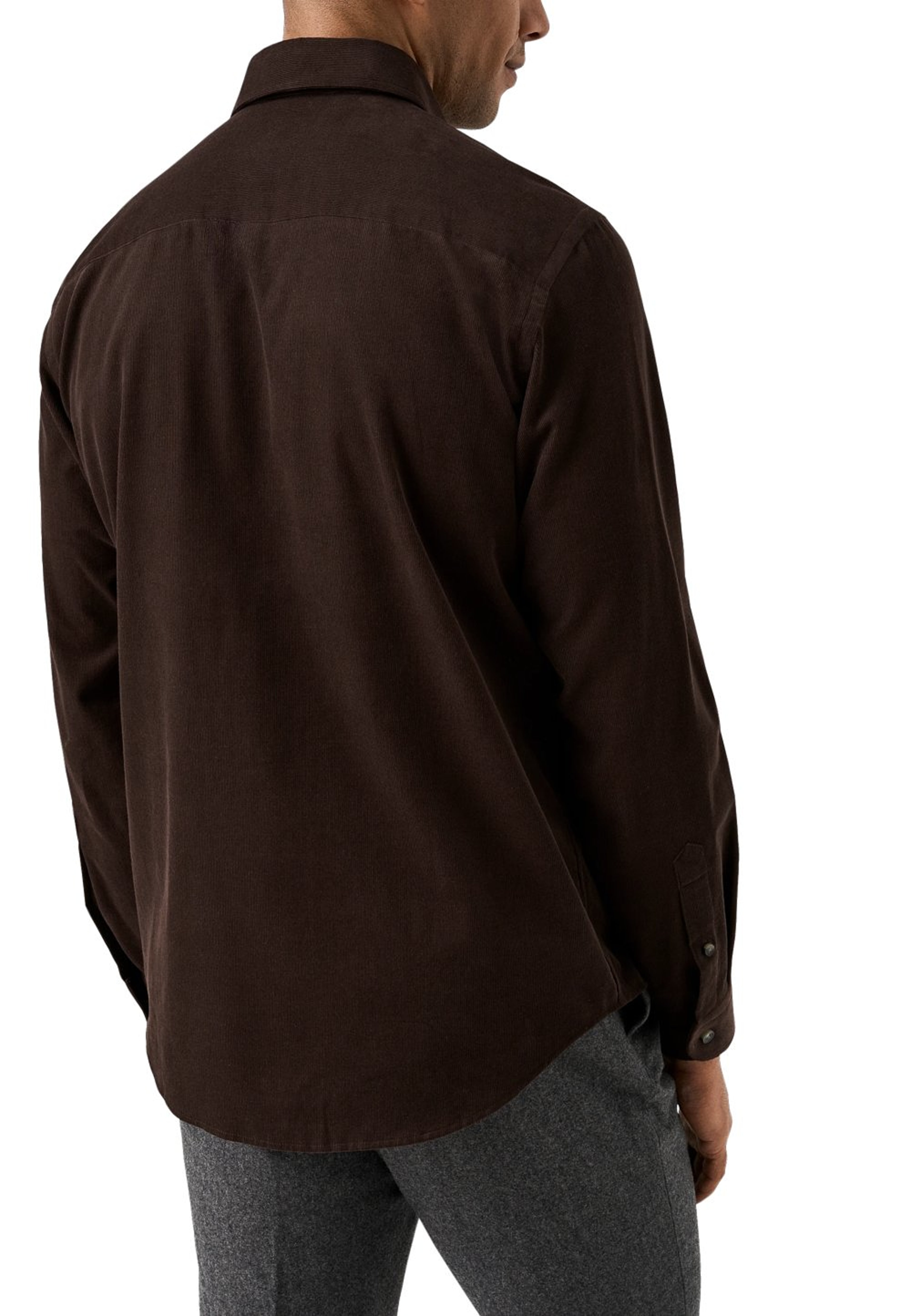 Manchesterskjorta Casual Fit, från Eton, i färgen dark brown. Klicka för att öppna bilden i stort format