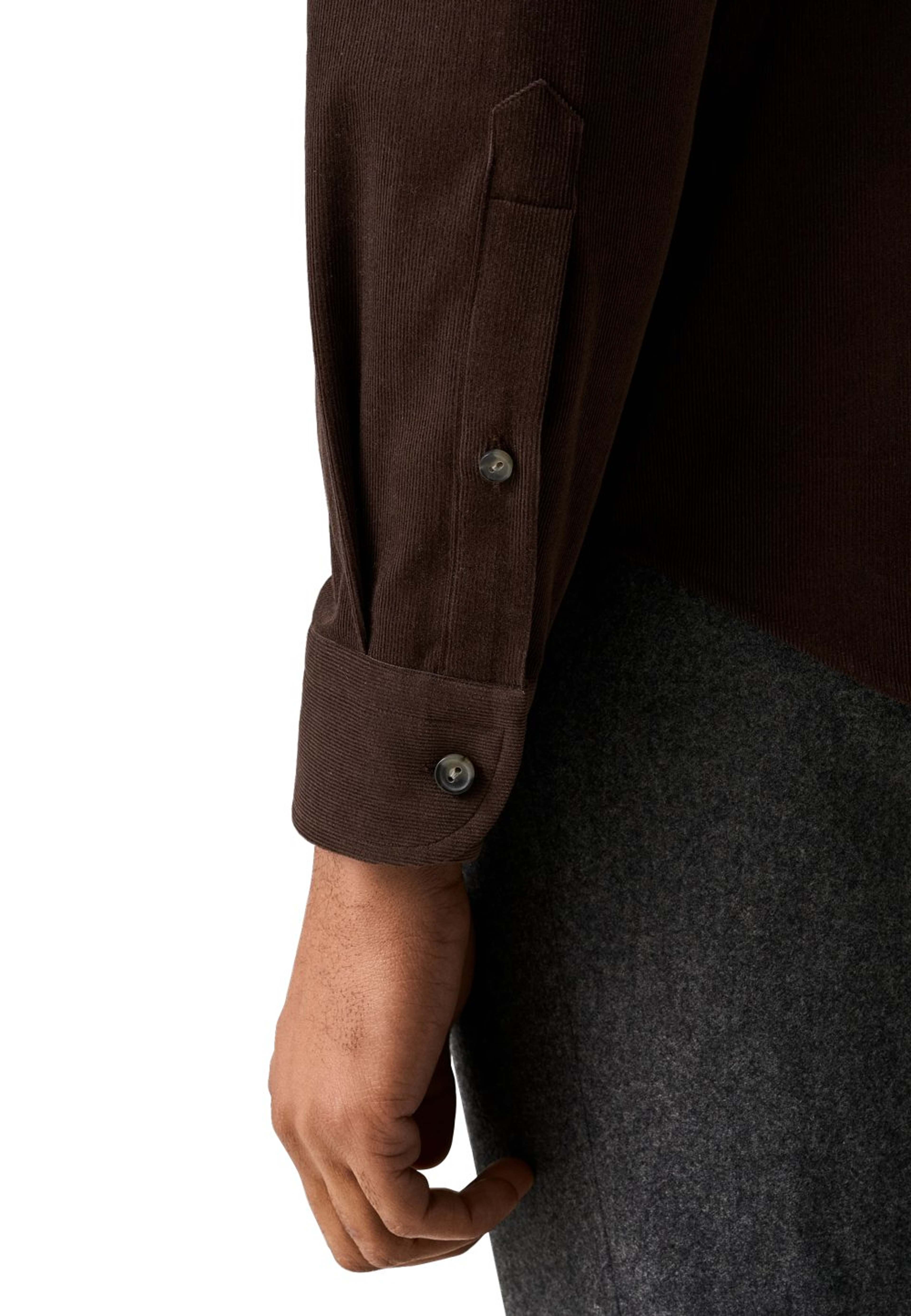 Manchesterskjorta Casual Fit, från Eton, i färgen dark brown. Klicka för att öppna bilden i stort format