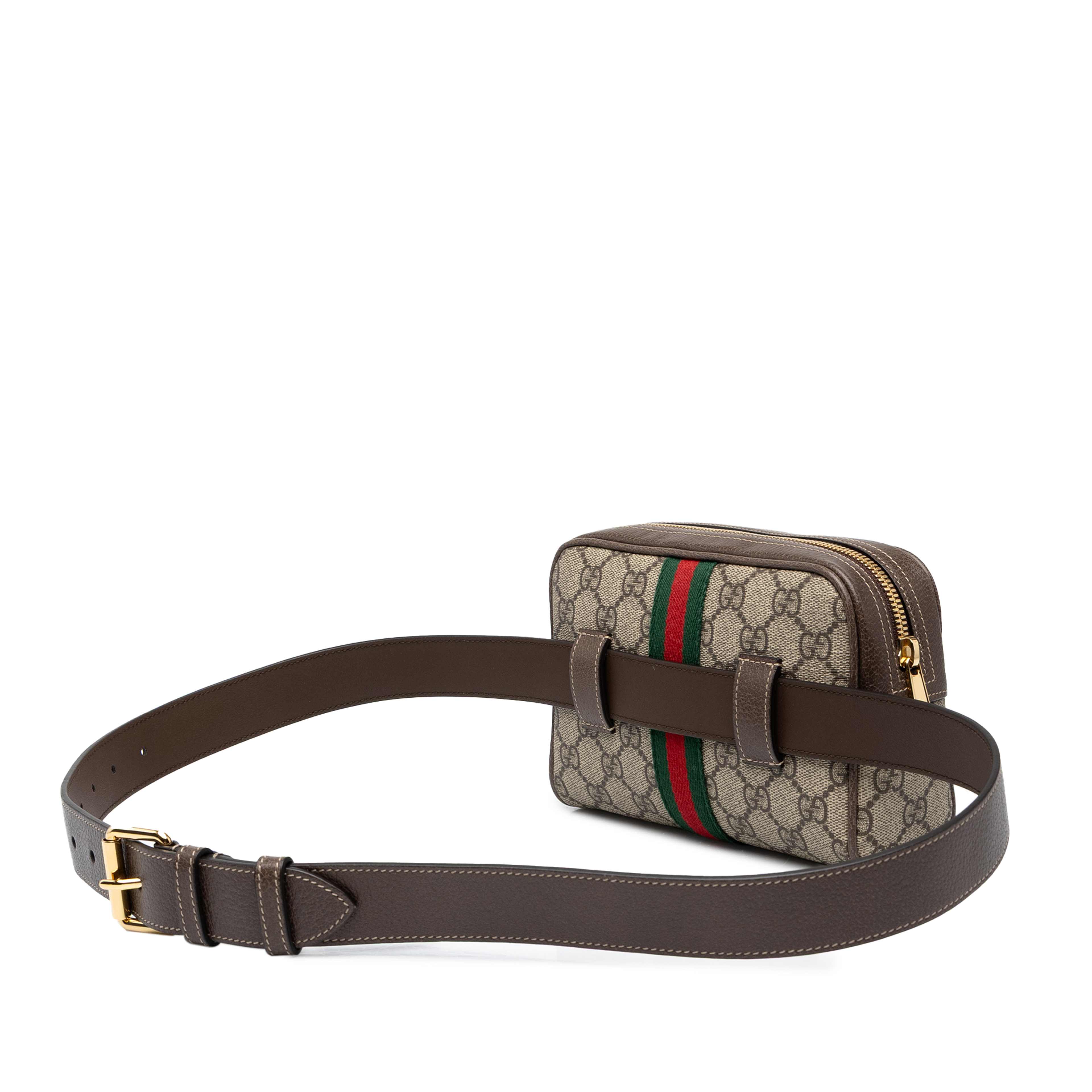 Gucci Small Gg Supreme Web Ophidia Belt Bag, från Luxclusif, i färgen beige. Klicka för att öppna bilden i stort format