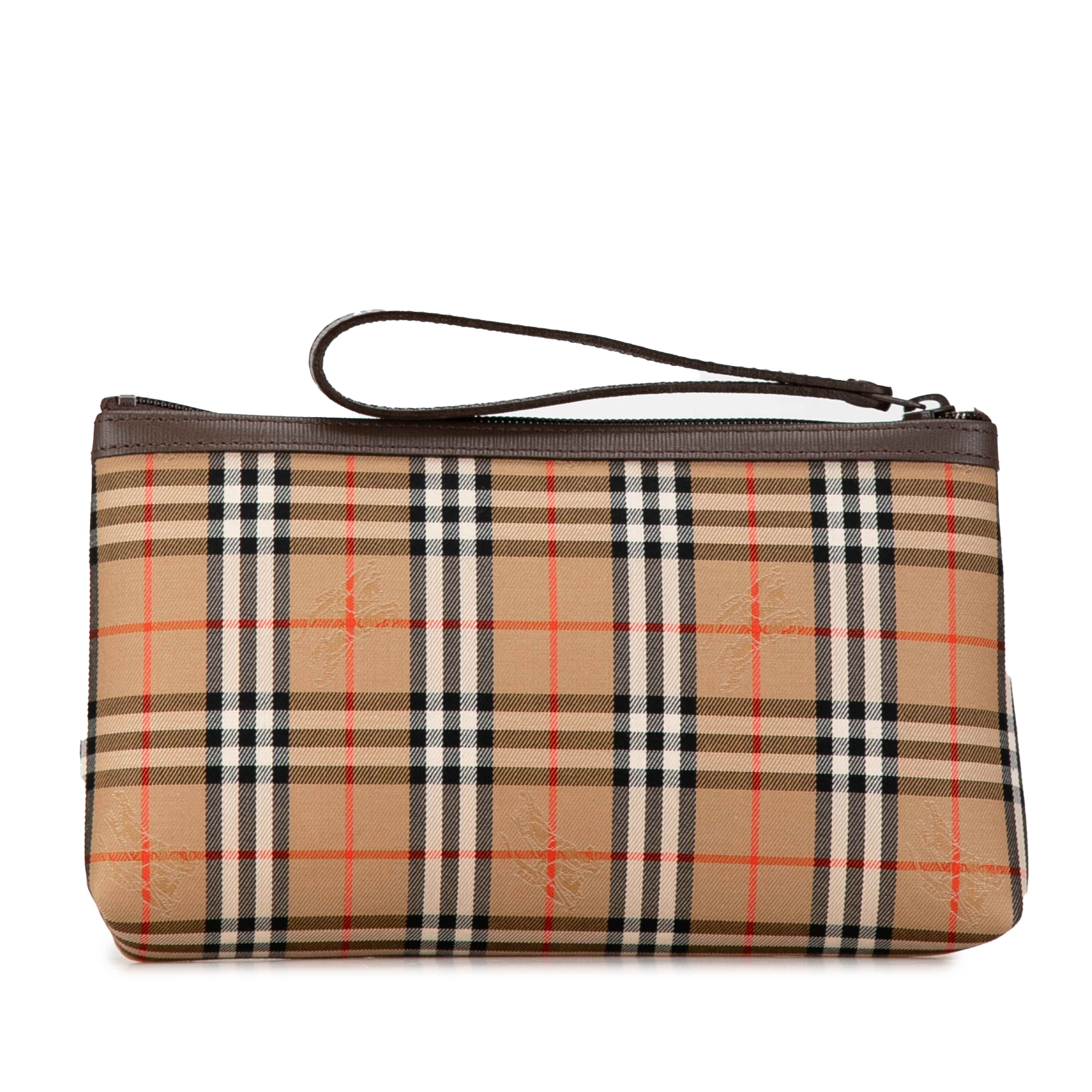 Burberry Haymarket Check Canvas Clutch