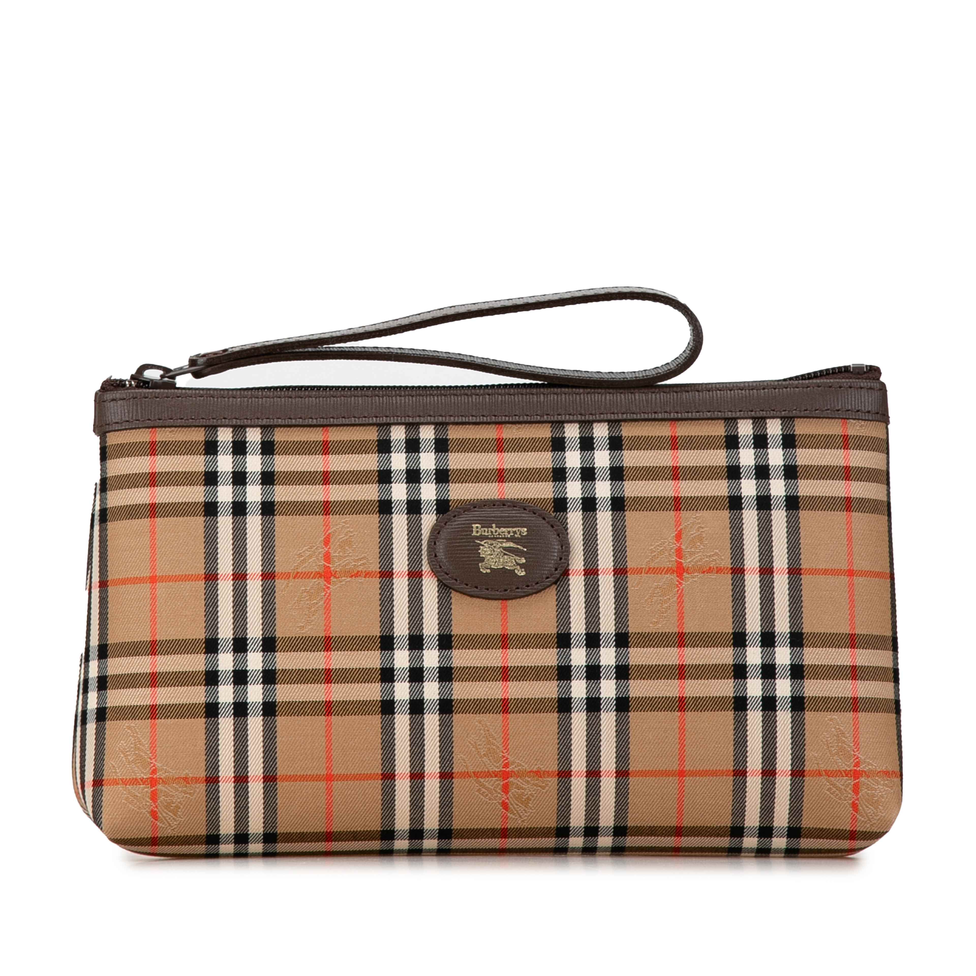 Burberry Haymarket Check Canvas Clutch