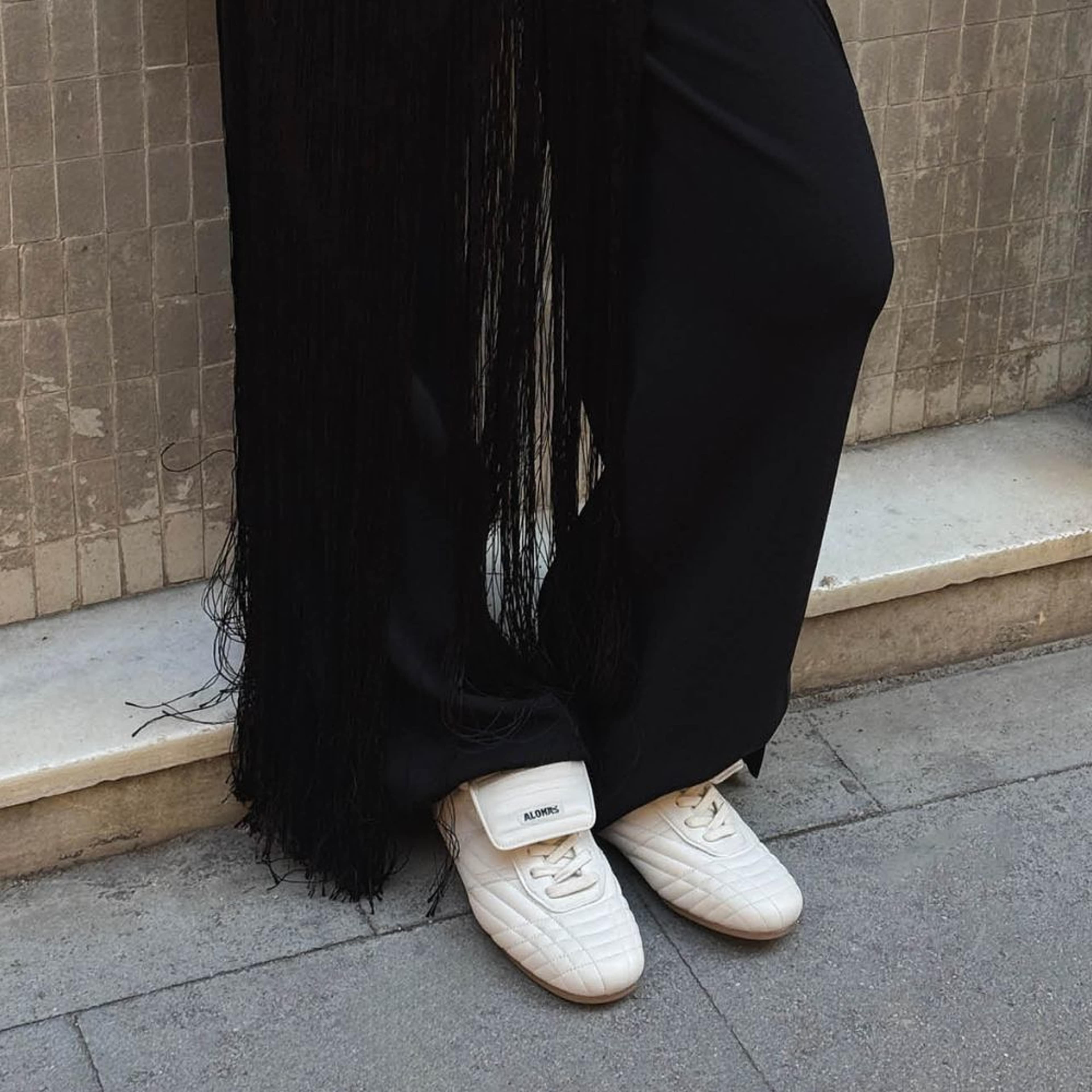 Tb.99 Cream Leather Sneakers