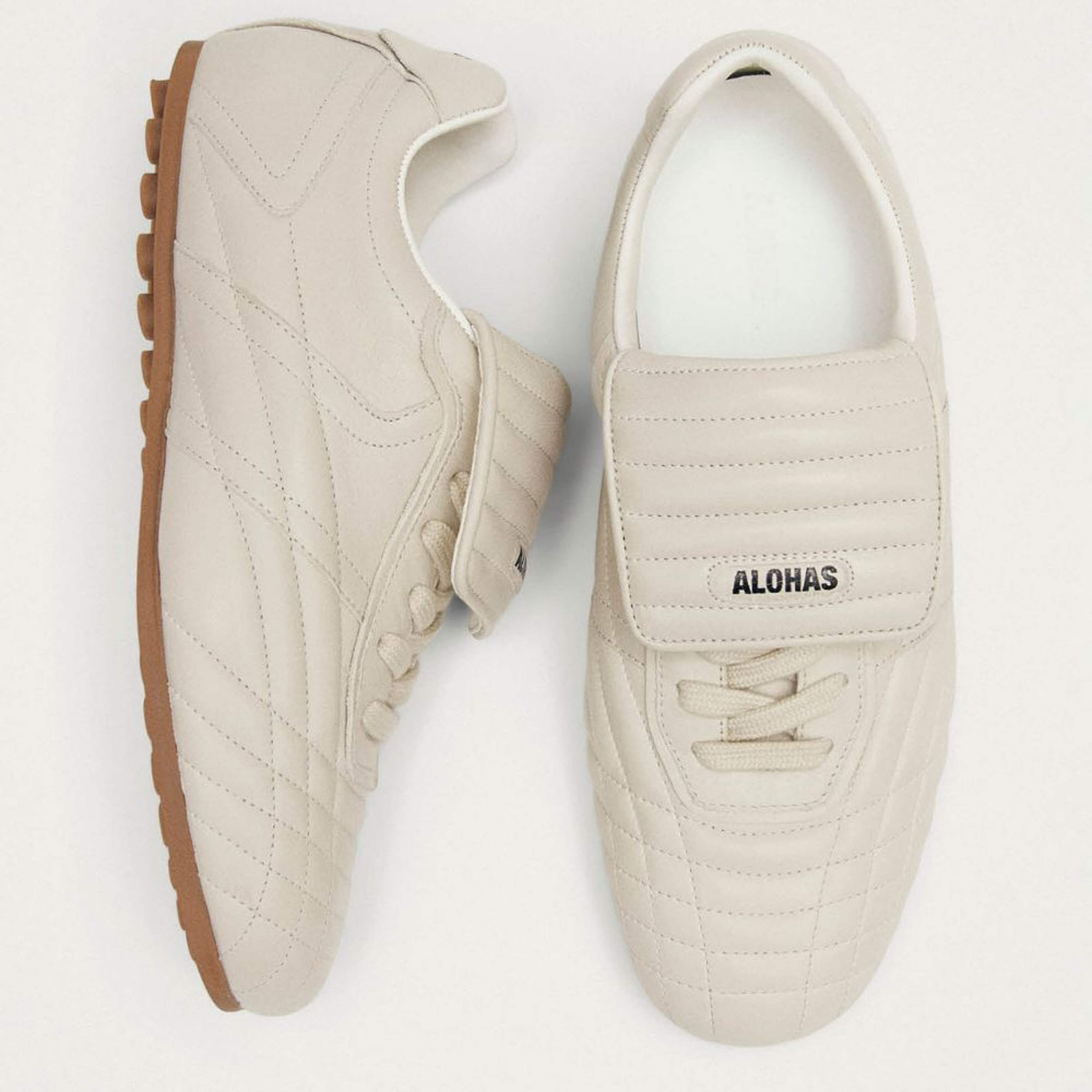 Tb.99 Cream Leather Sneakers