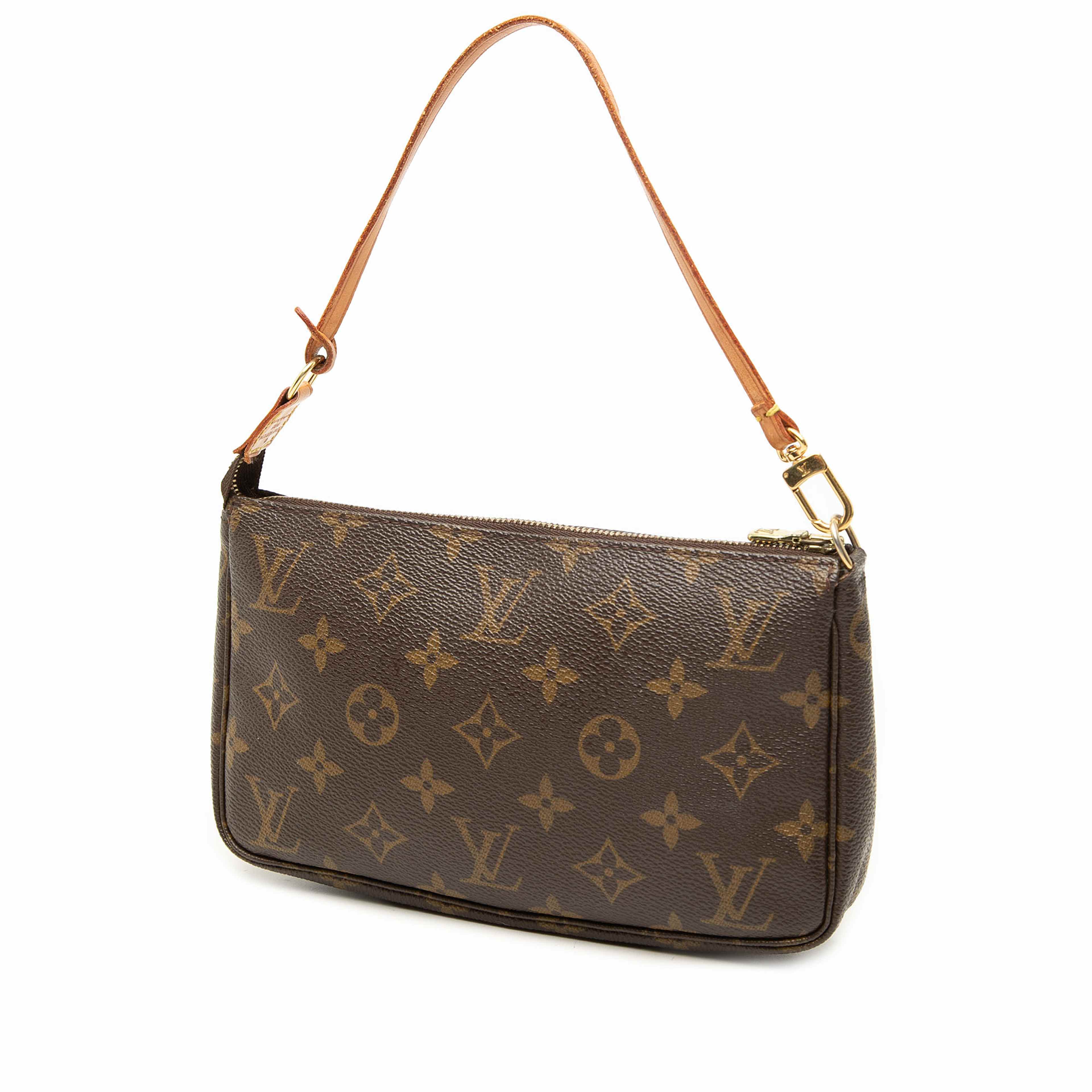 Louis Vuitton Monogram Pochette Accessoires, från Luxclusif, i färgen brun. Klicka för att öppna bilden i stort format
