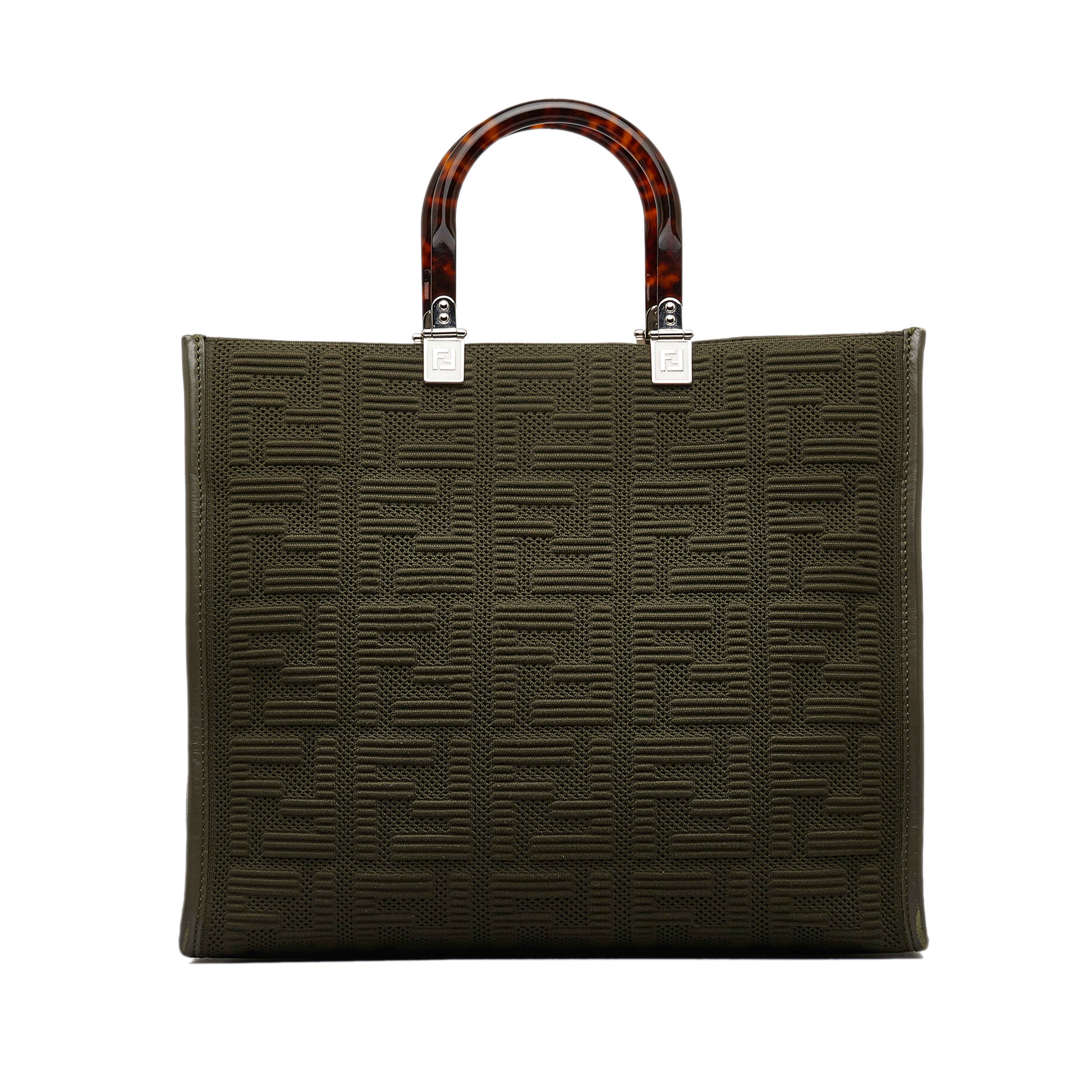 Fendi Medium Zucca Sunshine Shopper Tote, från Luxclusif, i färgen dark green.