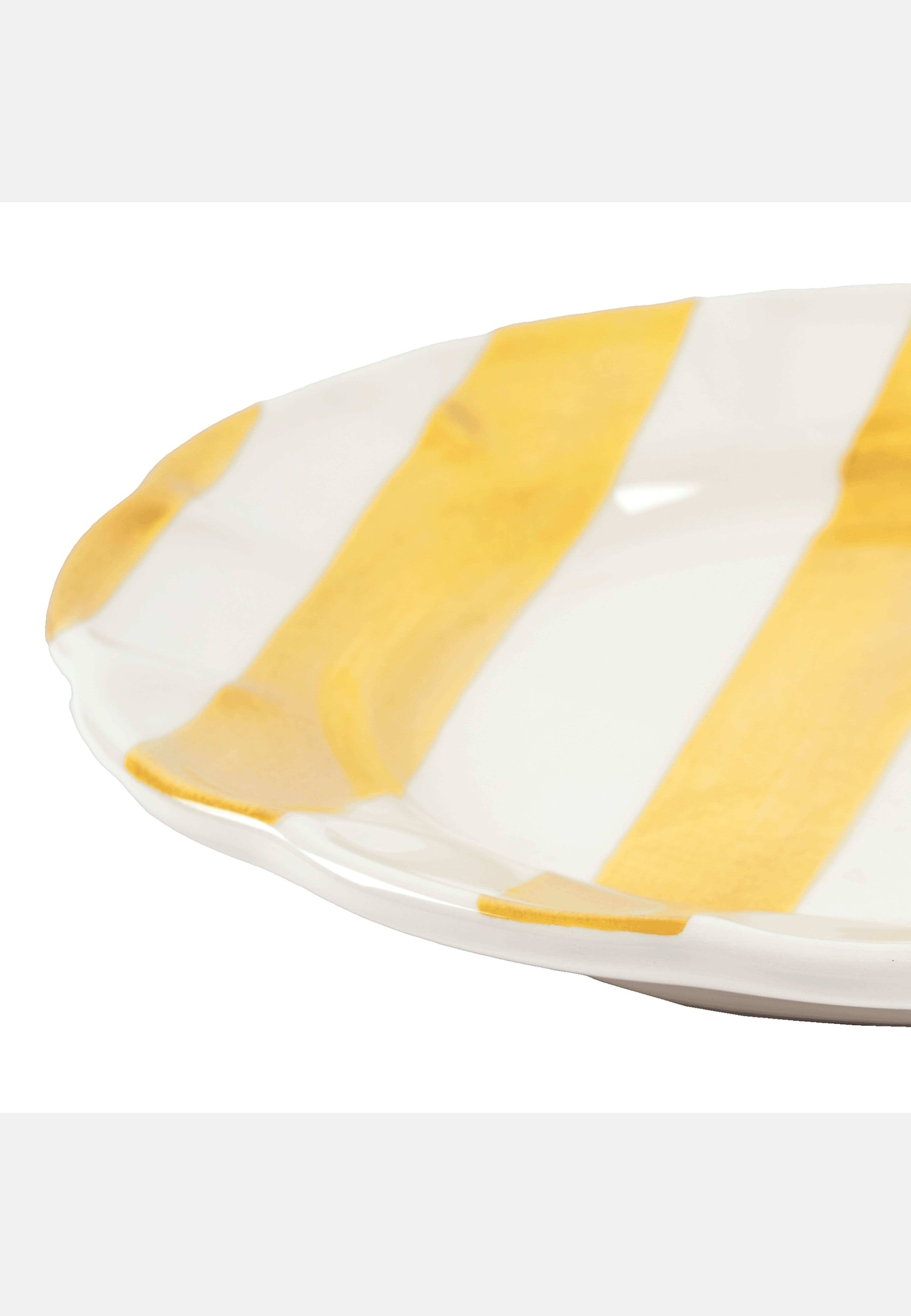 Stripe Tallrik - 28 Cm, från Pick A Poppy, i färgen yellow. Klicka för att öppna bilden i stort format