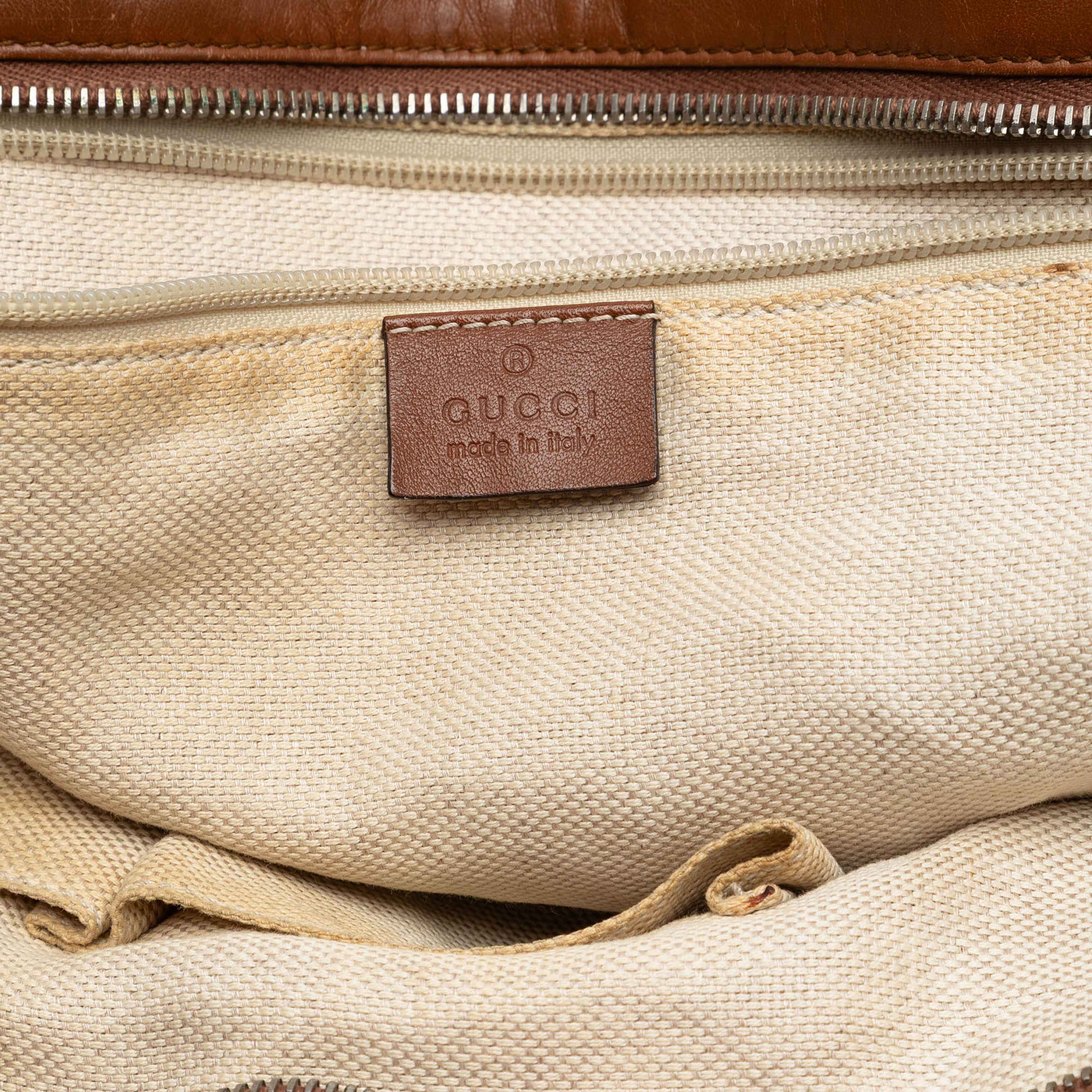 Gucci Gg Canvas Web Tote, från Luxclusif, i färgen beige. Klicka för att öppna bilden i stort format