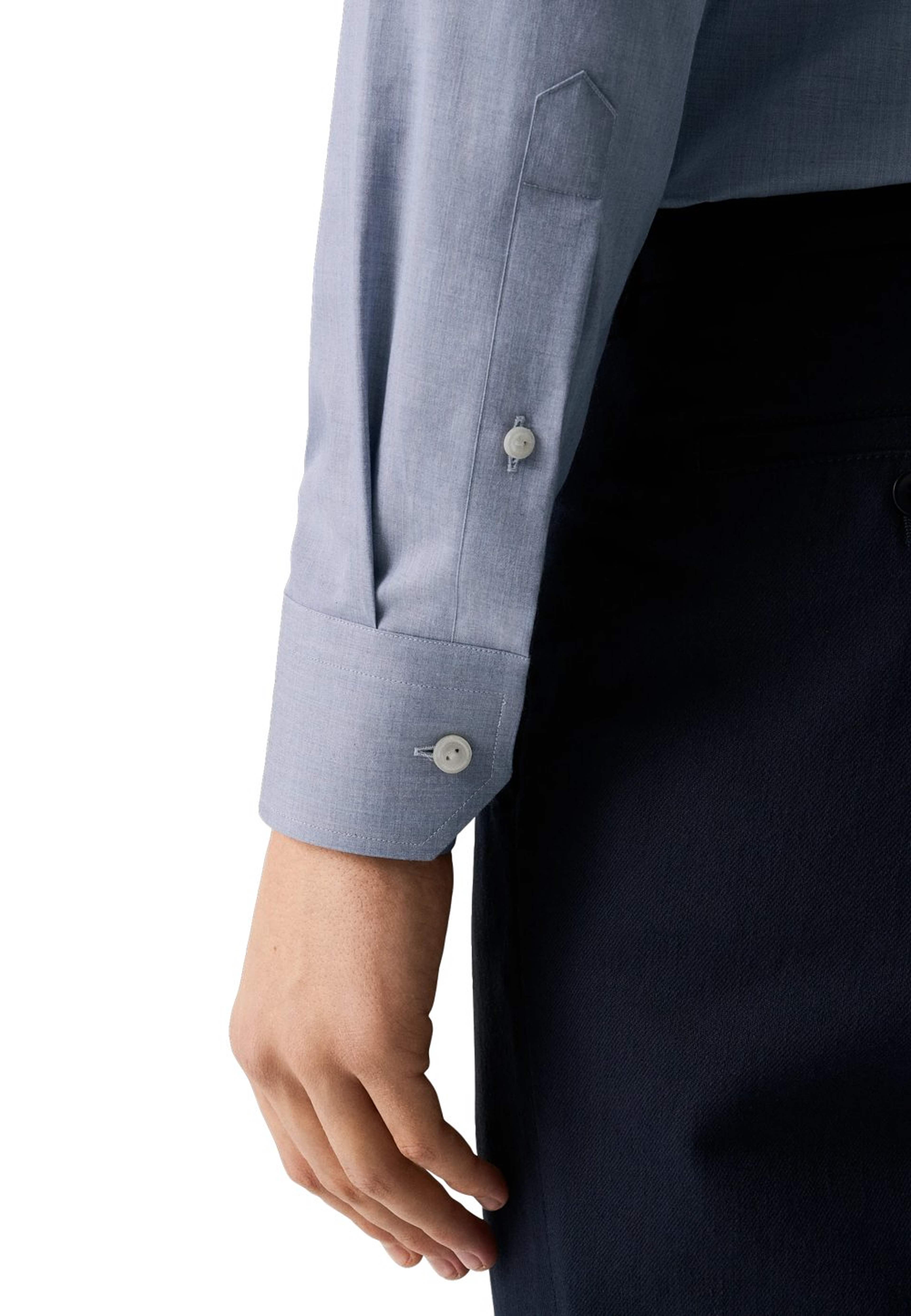 Rutig Skjorta I Fine Twill Contemporary Fit