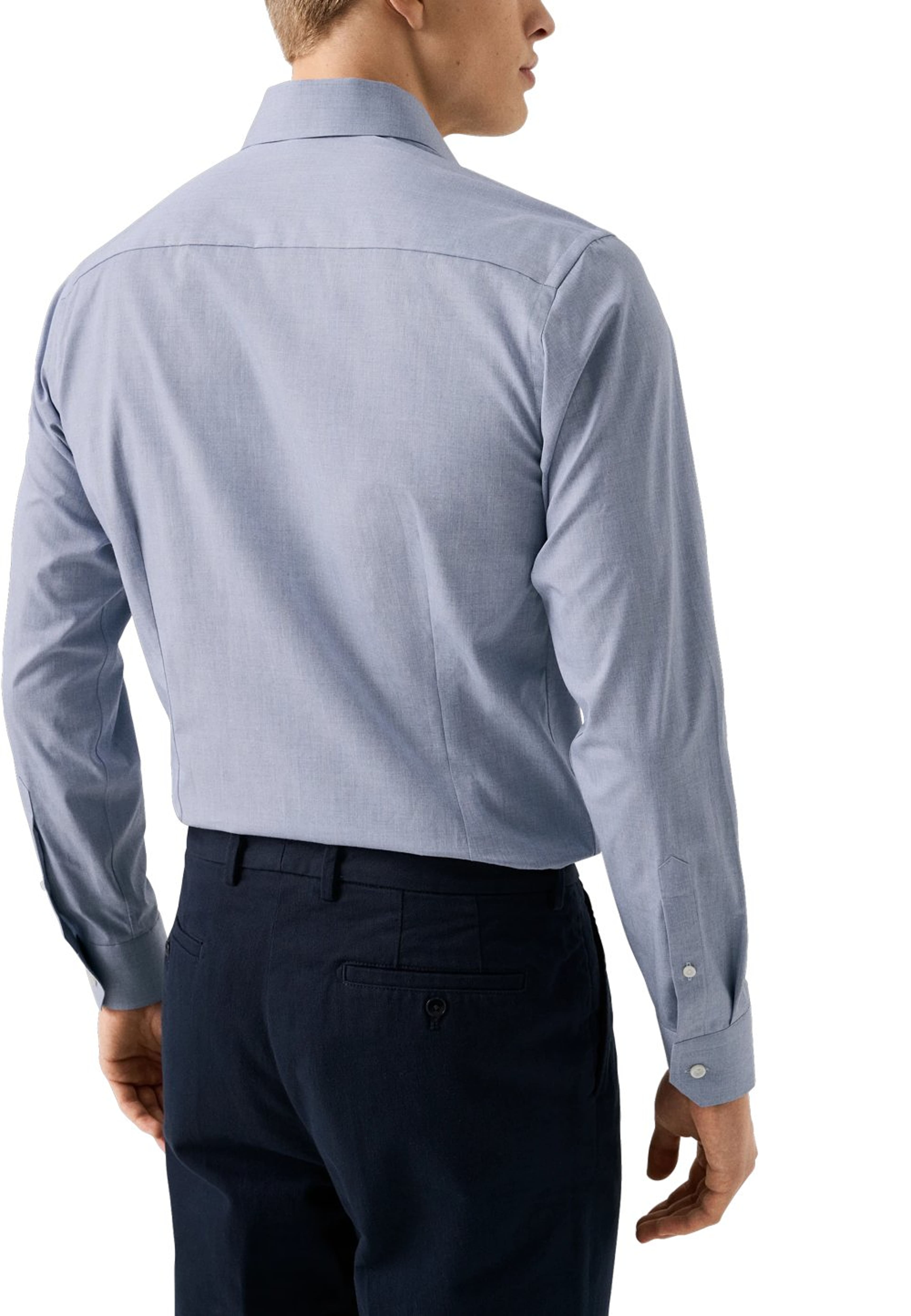 Rutig Skjorta I Fine Twill Contemporary Fit