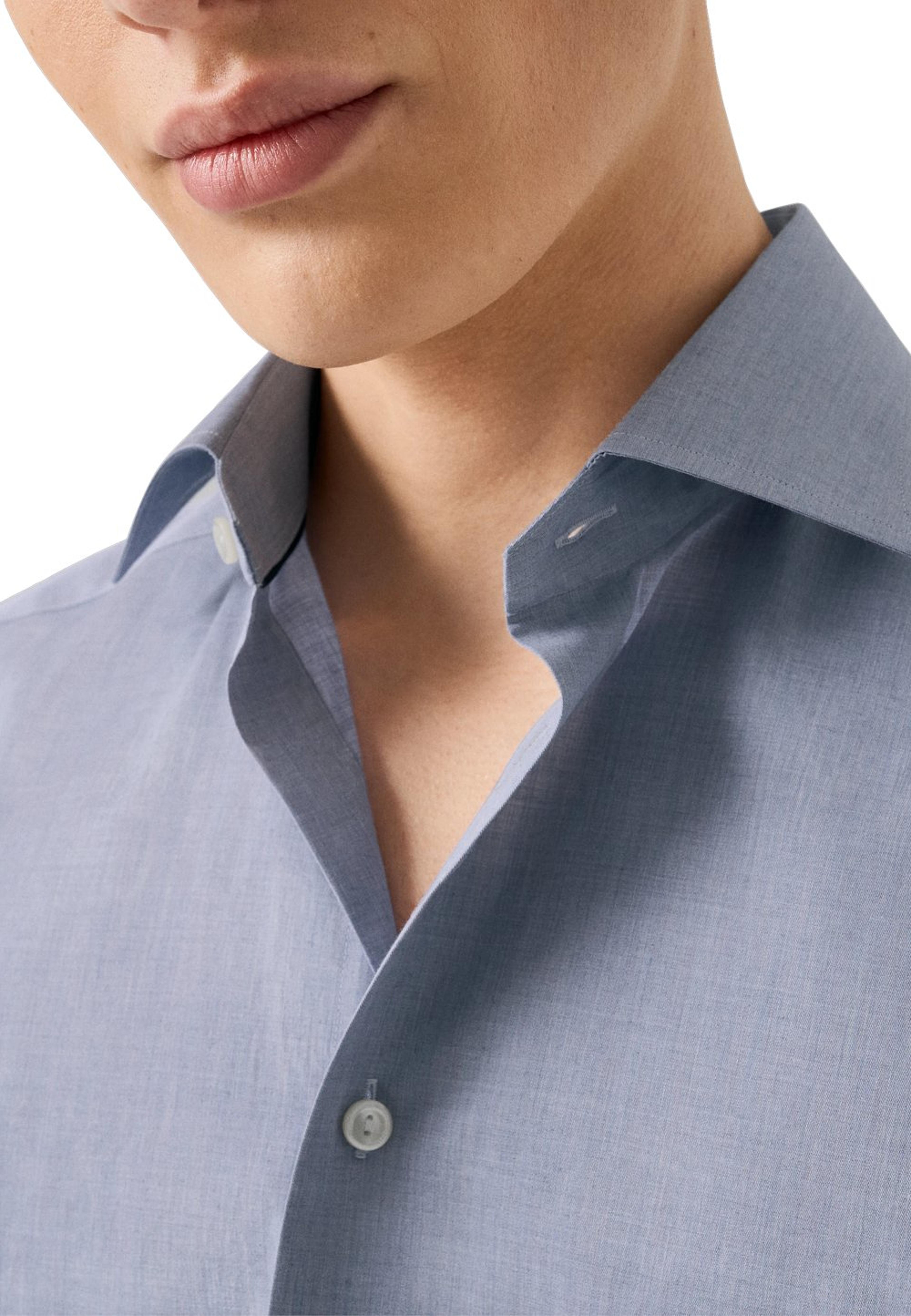 Rutig Skjorta I Fine Twill Contemporary Fit