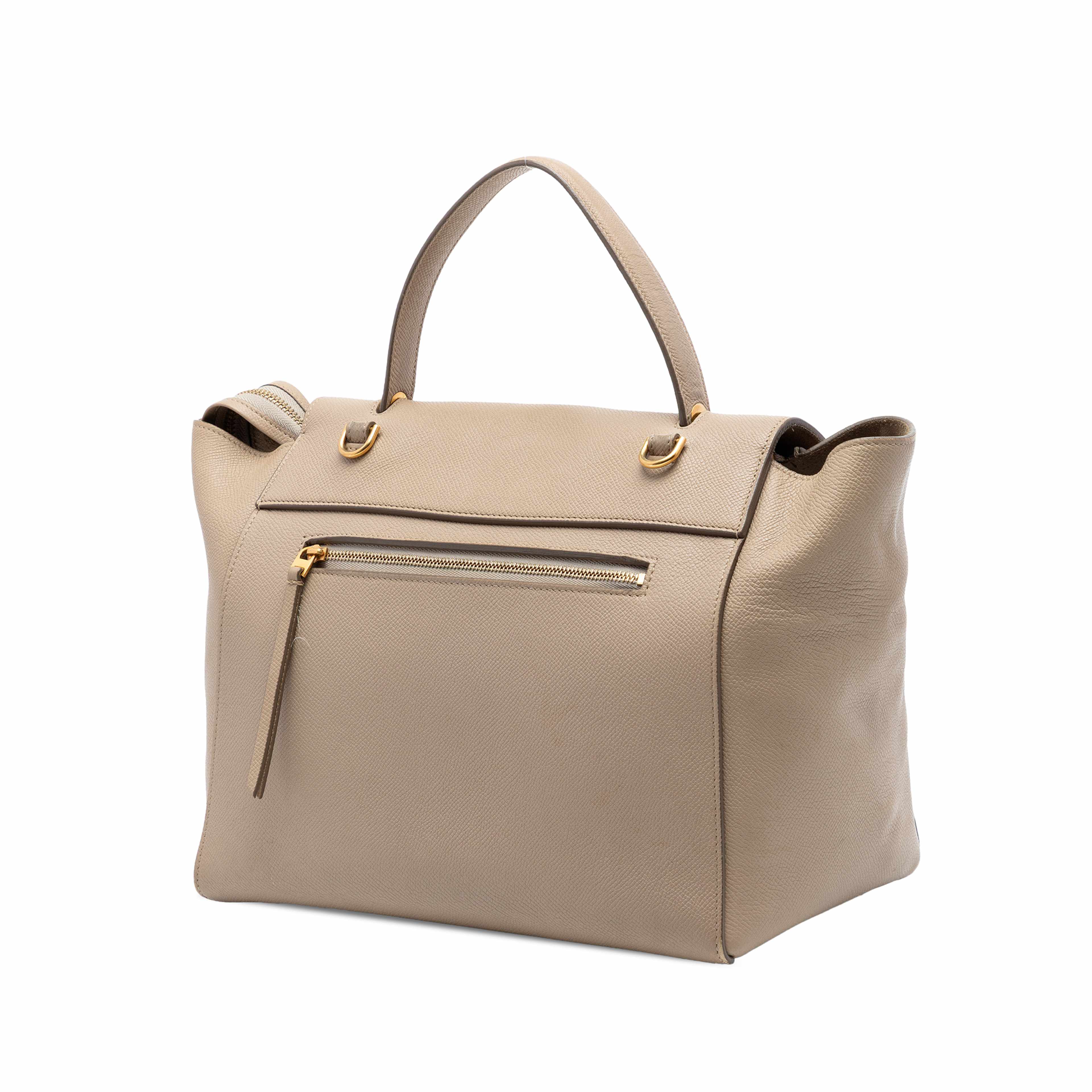 Celine Mini Grained Calfskin Belt Bag, från Luxclusif, i färgen beige. Klicka för att öppna bilden i stort format