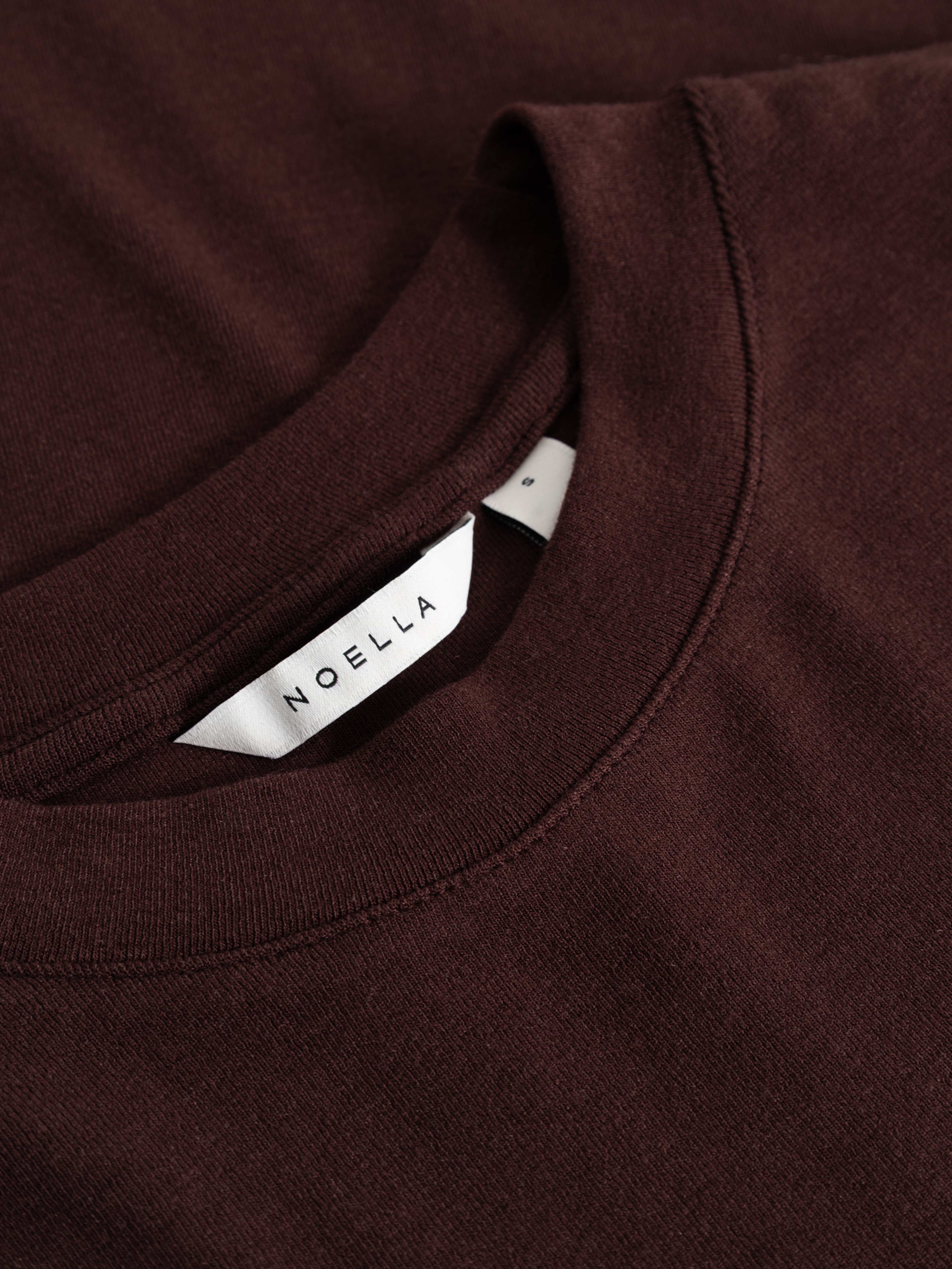 Lidie Ss Top - Burgundy Melange, från Noella, i färgen burgundy melange. Klicka för att öppna bilden i stort format