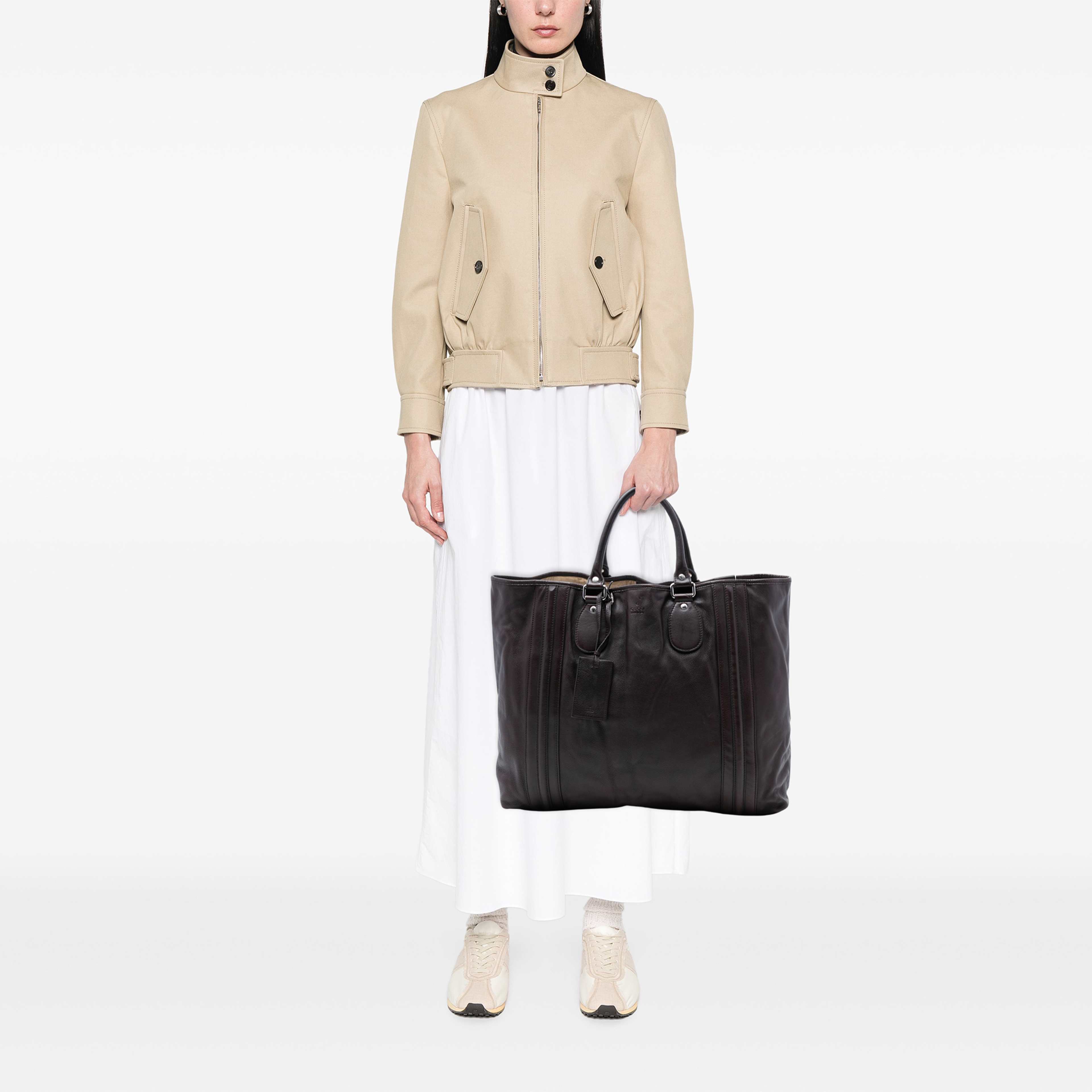 Gucci Leather Tote, från Luxclusif, i färgen brun. Klicka för att öppna bilden i stort format