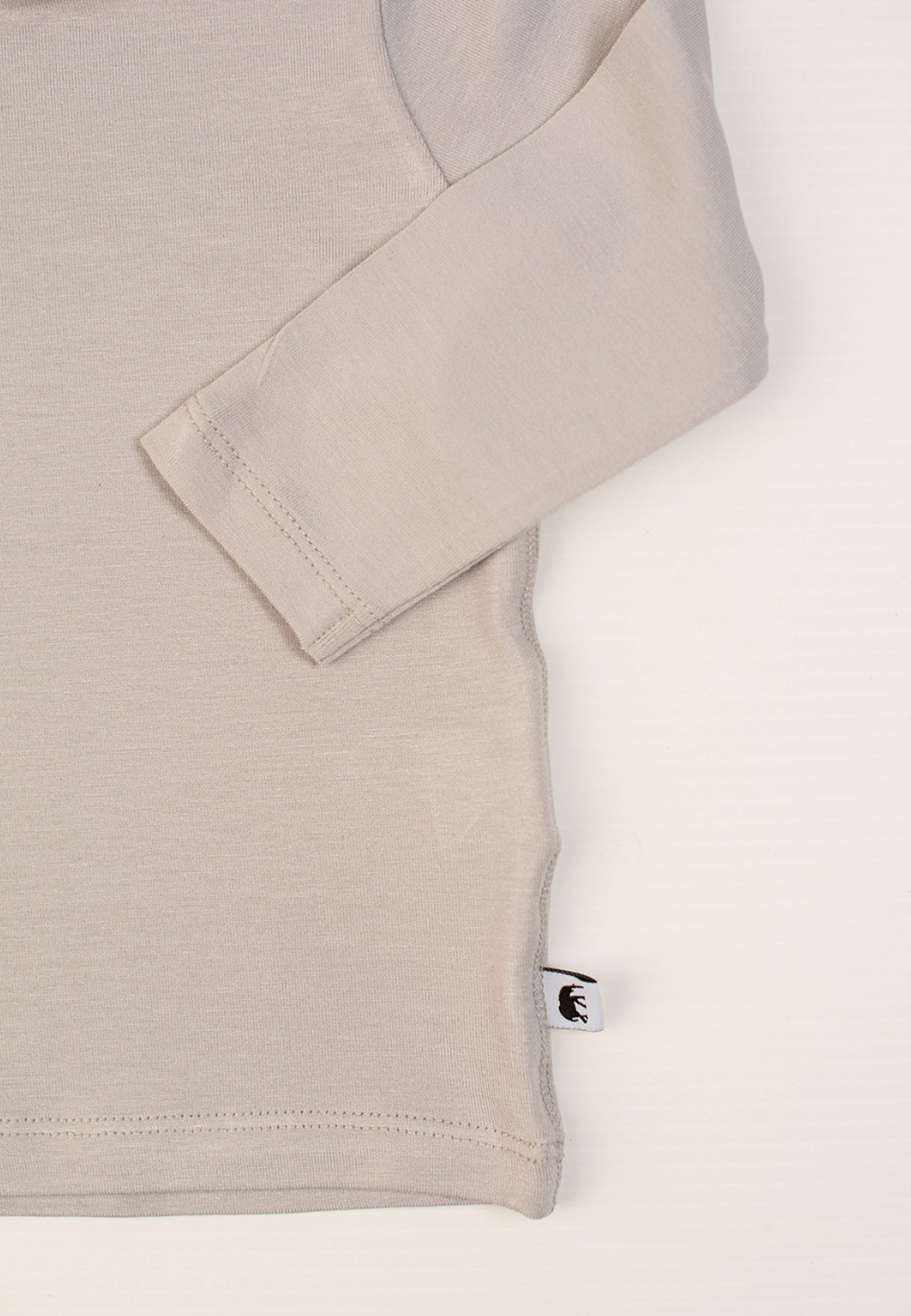 Bamboo Baby T-shirt Long Sleeve, från Les Enfants, i färgen grey. Klicka för att öppna bilden i stort format
