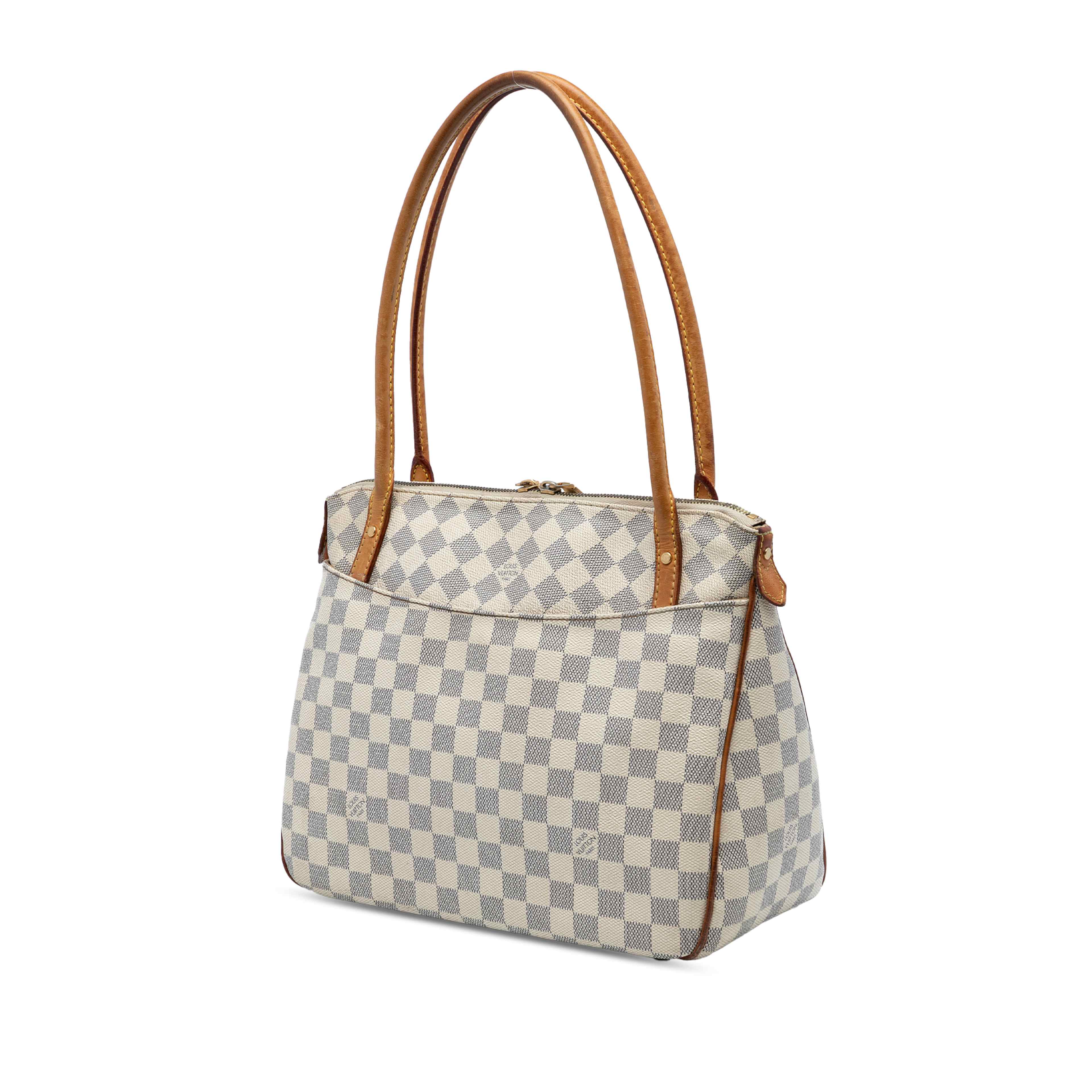 Louis Vuitton Damier Azur Figheri Pm, från Luxclusif, i färgen white. Klicka för att öppna bilden i stort format