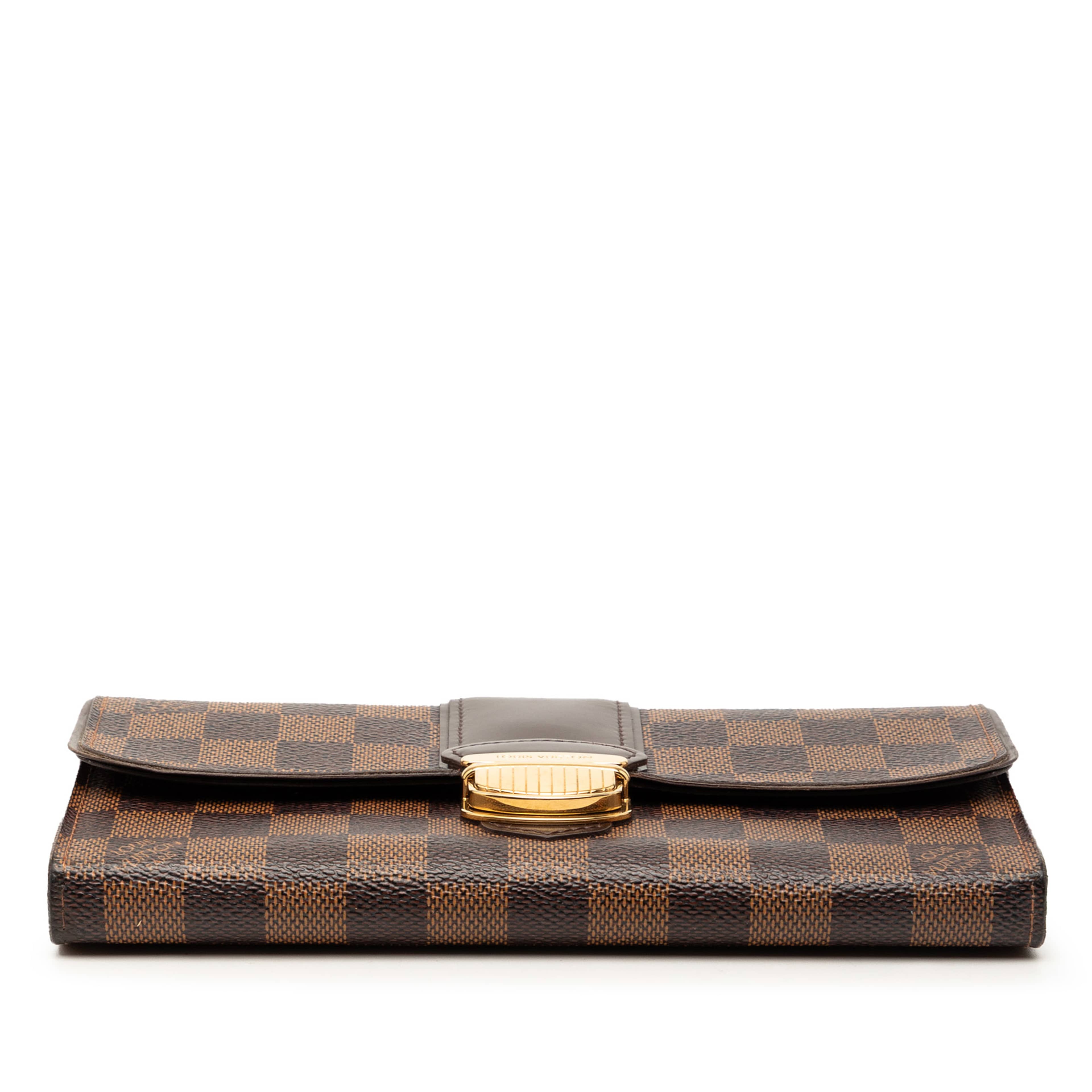 Louis Vuitton Damier Ebene Sistina Portefeuille Wallet, från Luxclusif, i färgen brown. Klicka för att öppna bilden i stort format