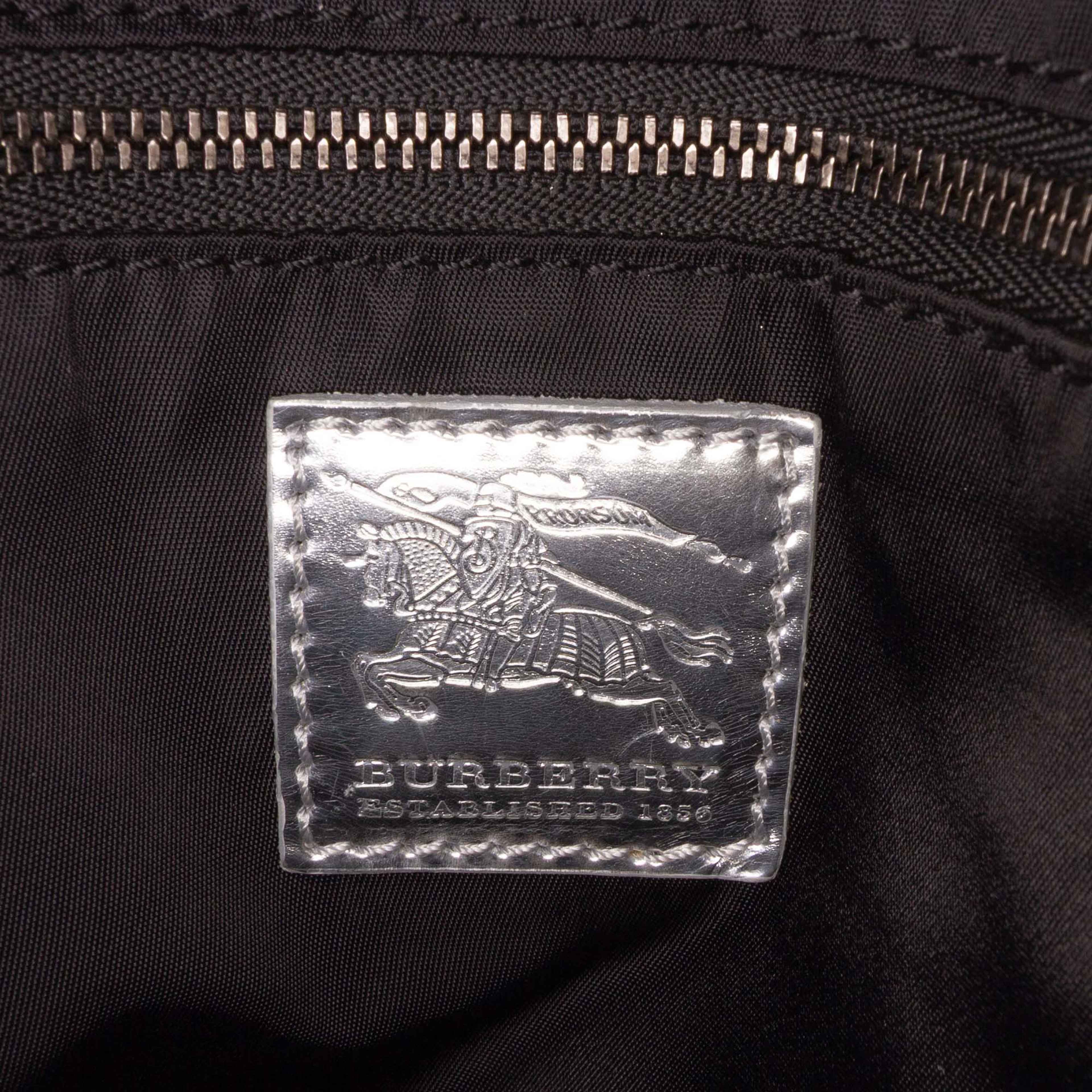 Burberry Medium Beat Check Nylon Victoria Tote