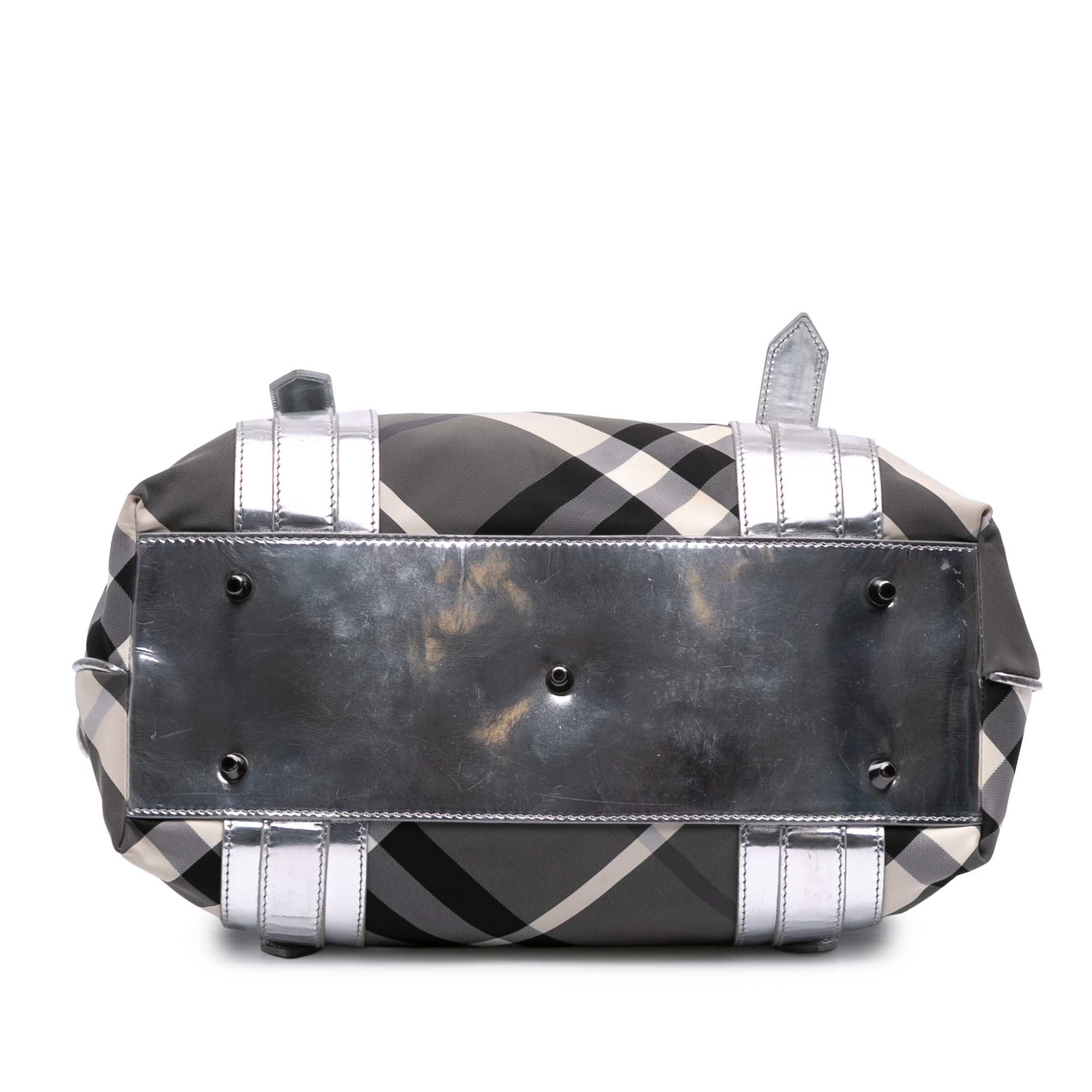 Burberry Medium Beat Check Nylon Victoria Tote