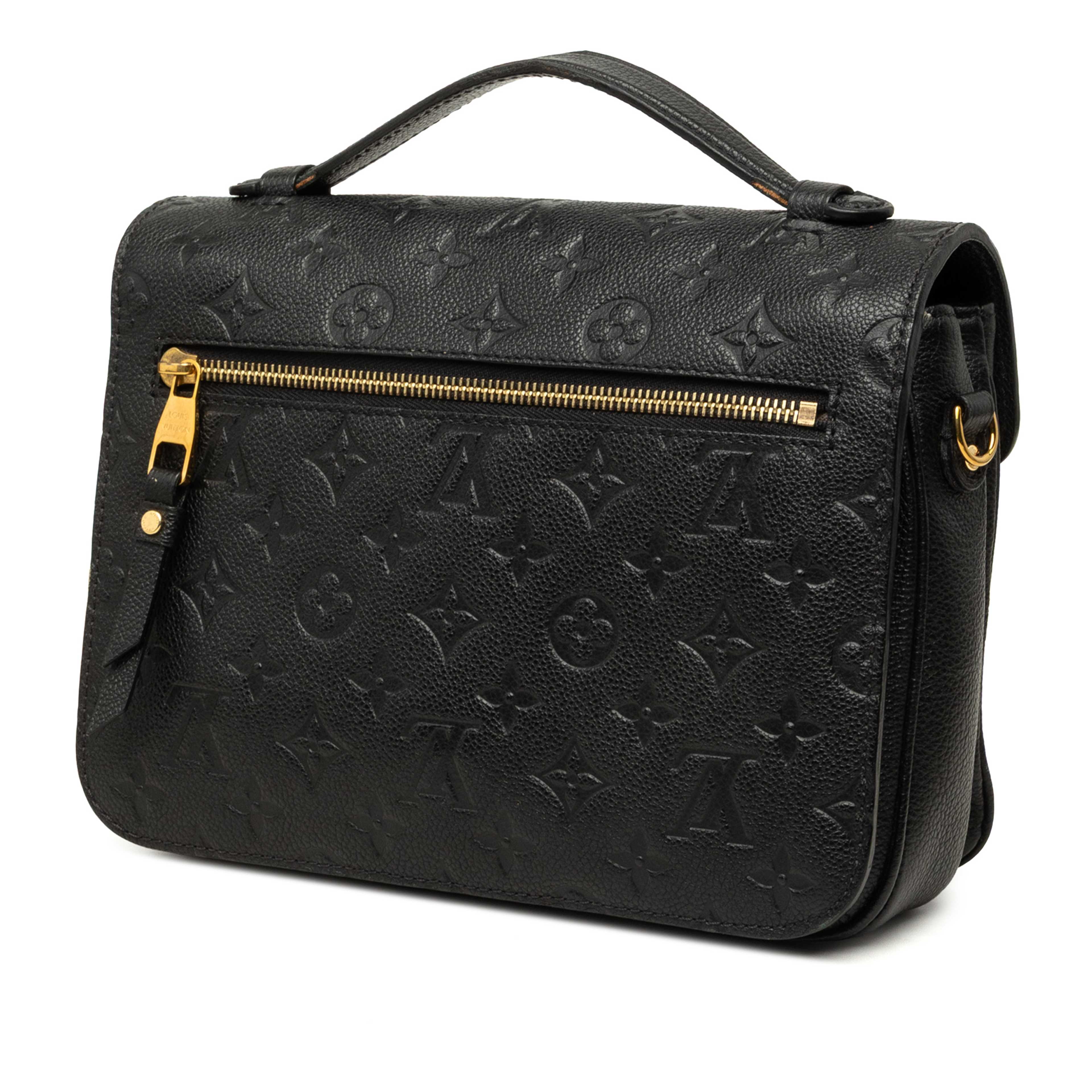 Louis Vuitton Monogram Empreinte Pochette Metis, från Luxclusif, i färgen svart. Klicka för att öppna bilden i stort format