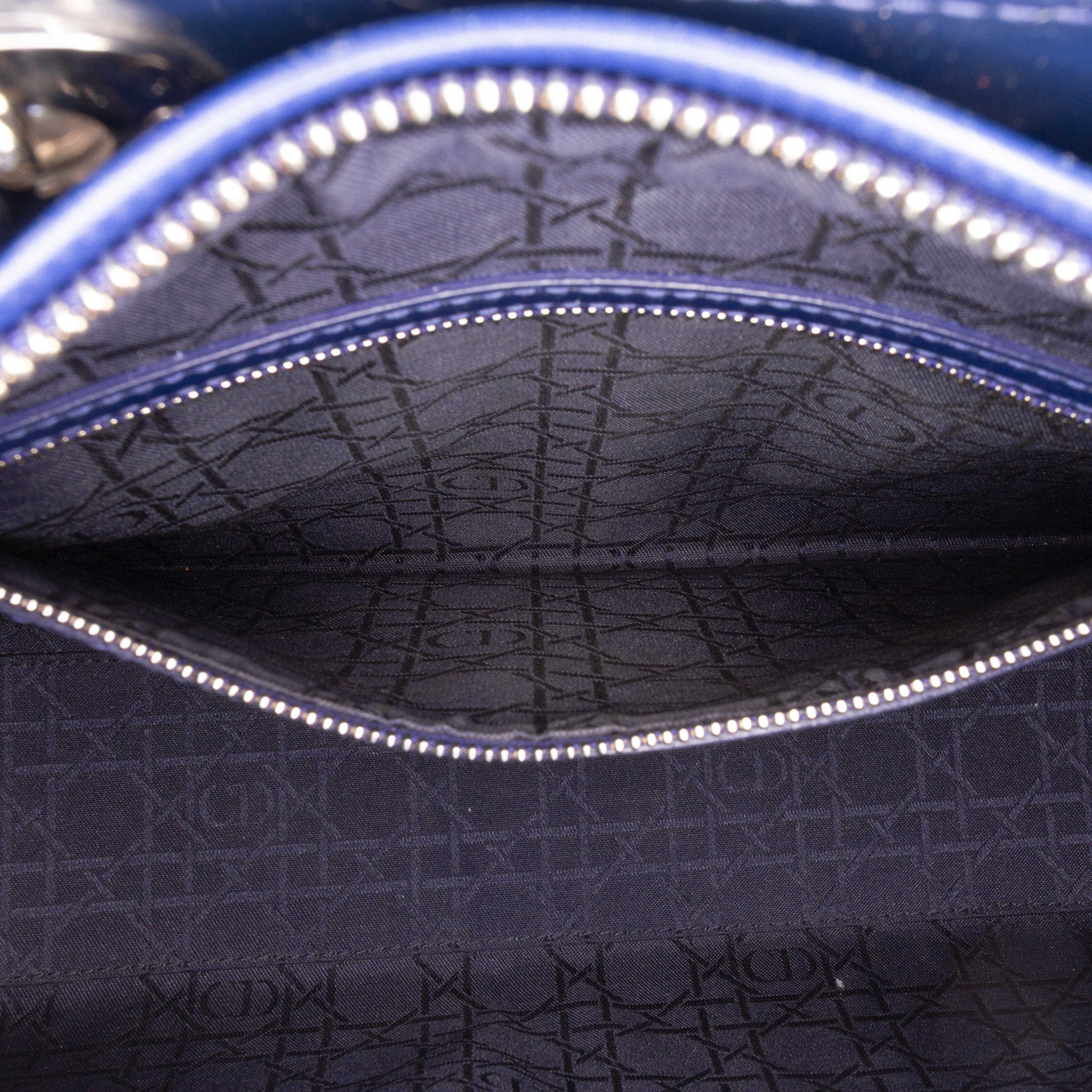 Dior Large Patent Cannage Lady Dior