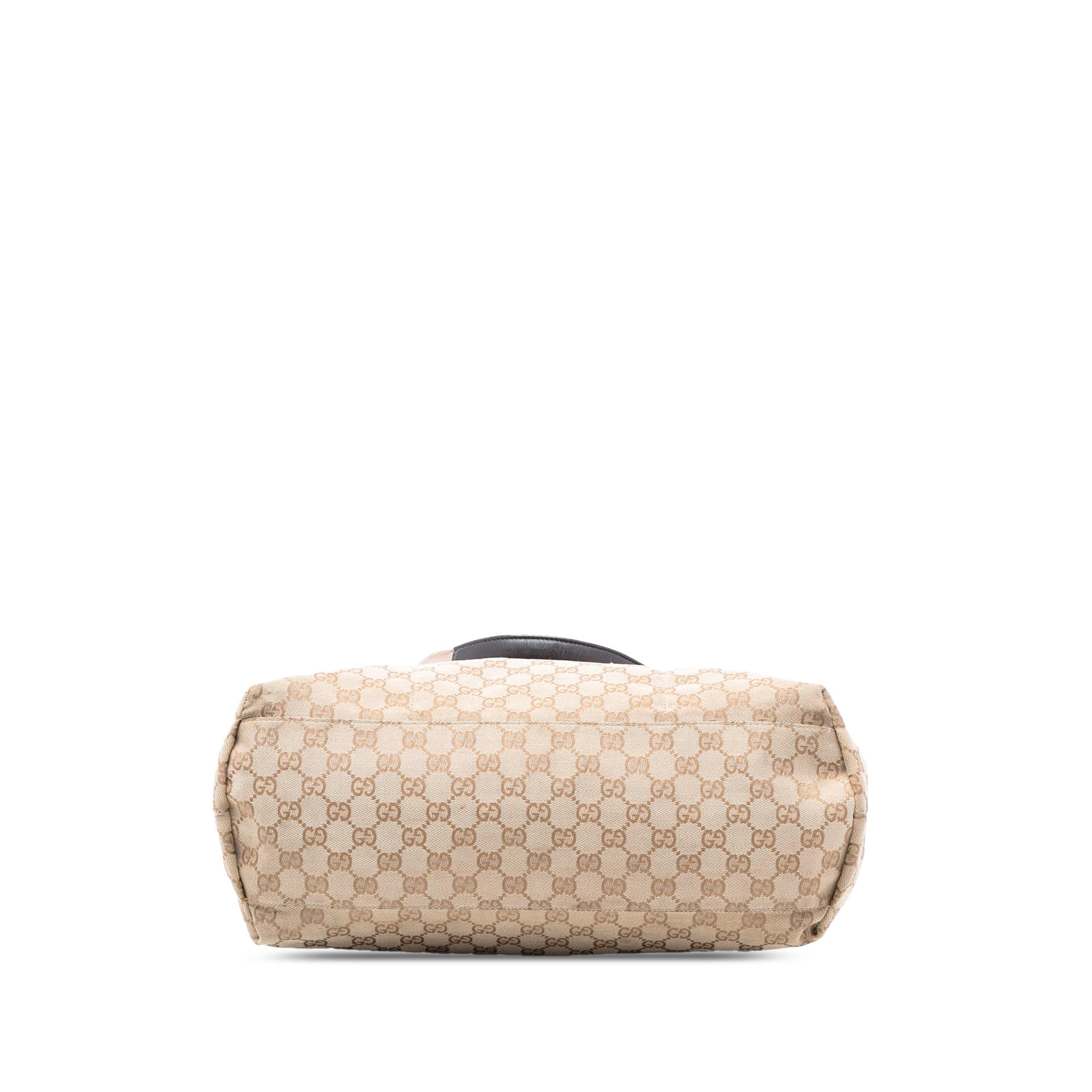 Gucci Gg Canvas Web Tote, från Luxclusif, i färgen beige. Klicka för att öppna bilden i stort format