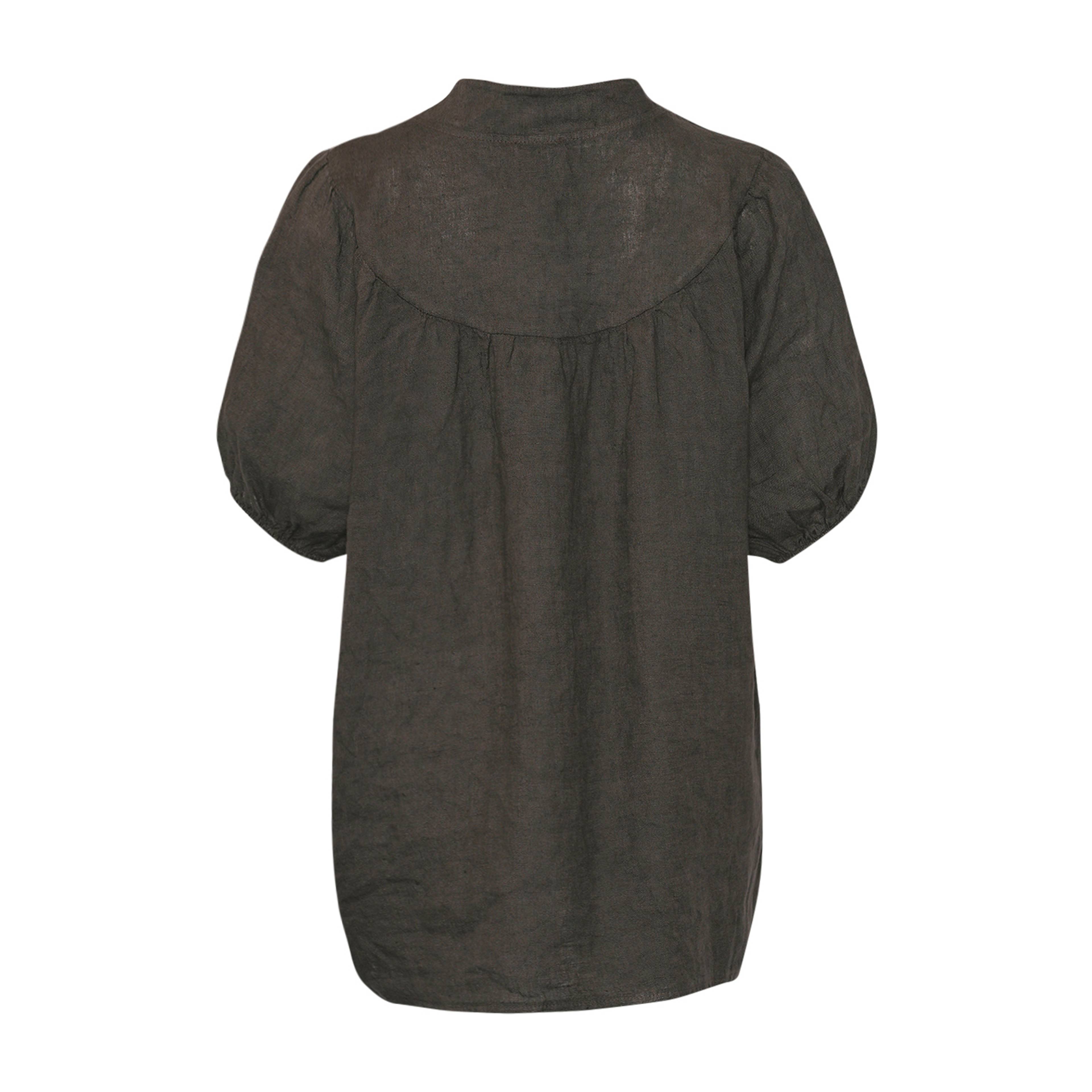 Ivy, Blouse, Linen - Dark Beluga