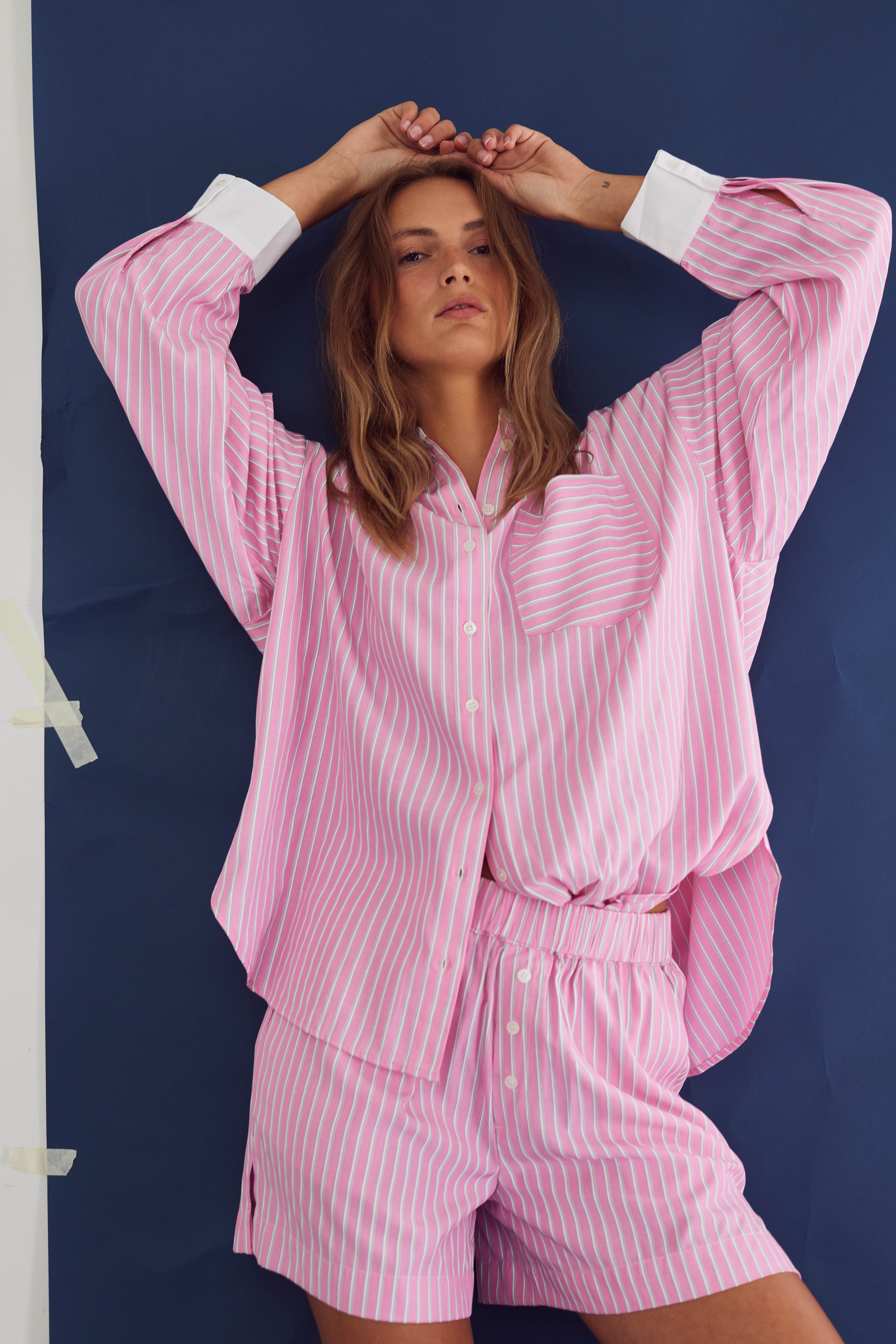 Lea Shorts - Carsyn Pink Stripe