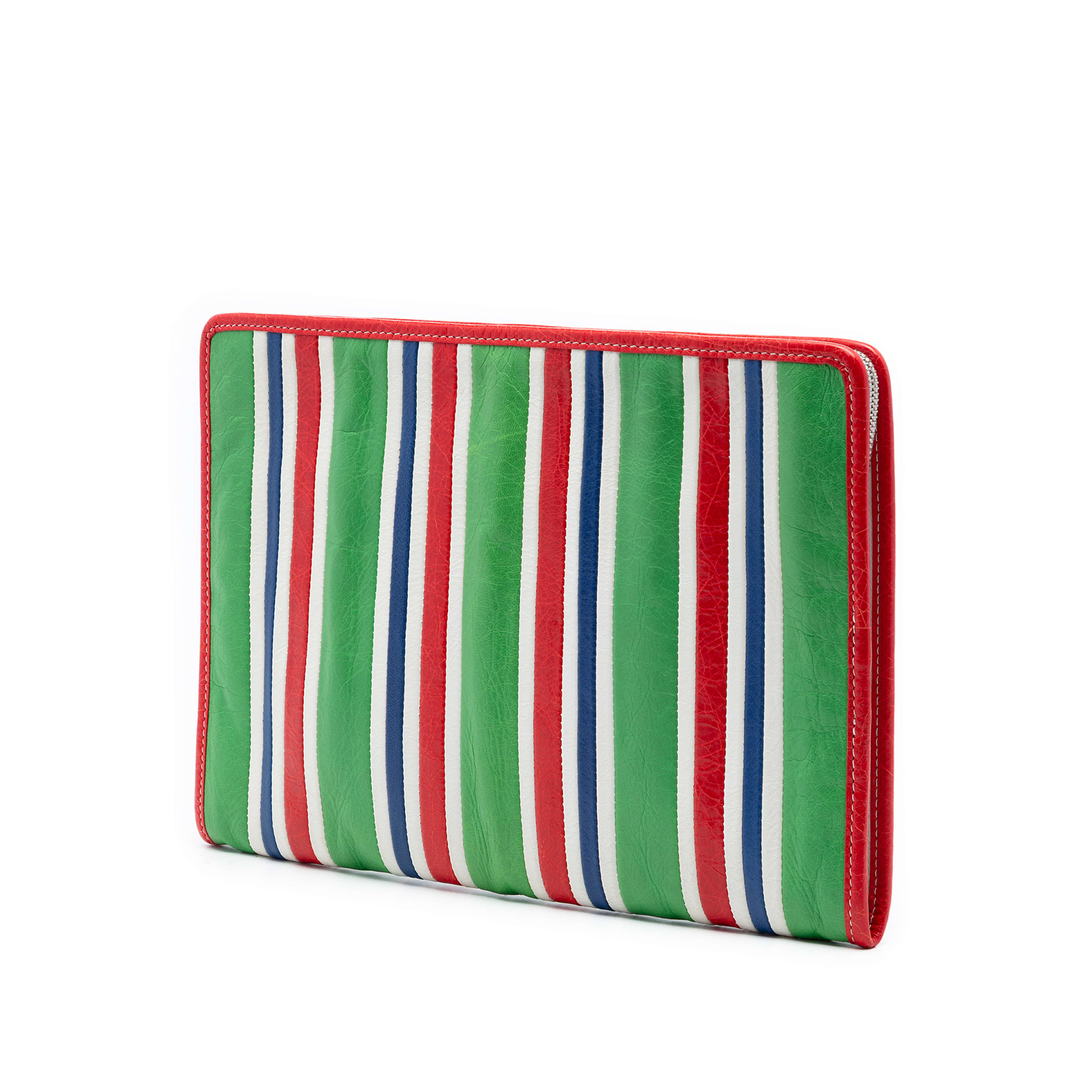 Balenciaga Lambskin Bazar Clutch, från Luxclusif, i färgen green. Klicka för att öppna bilden i stort format