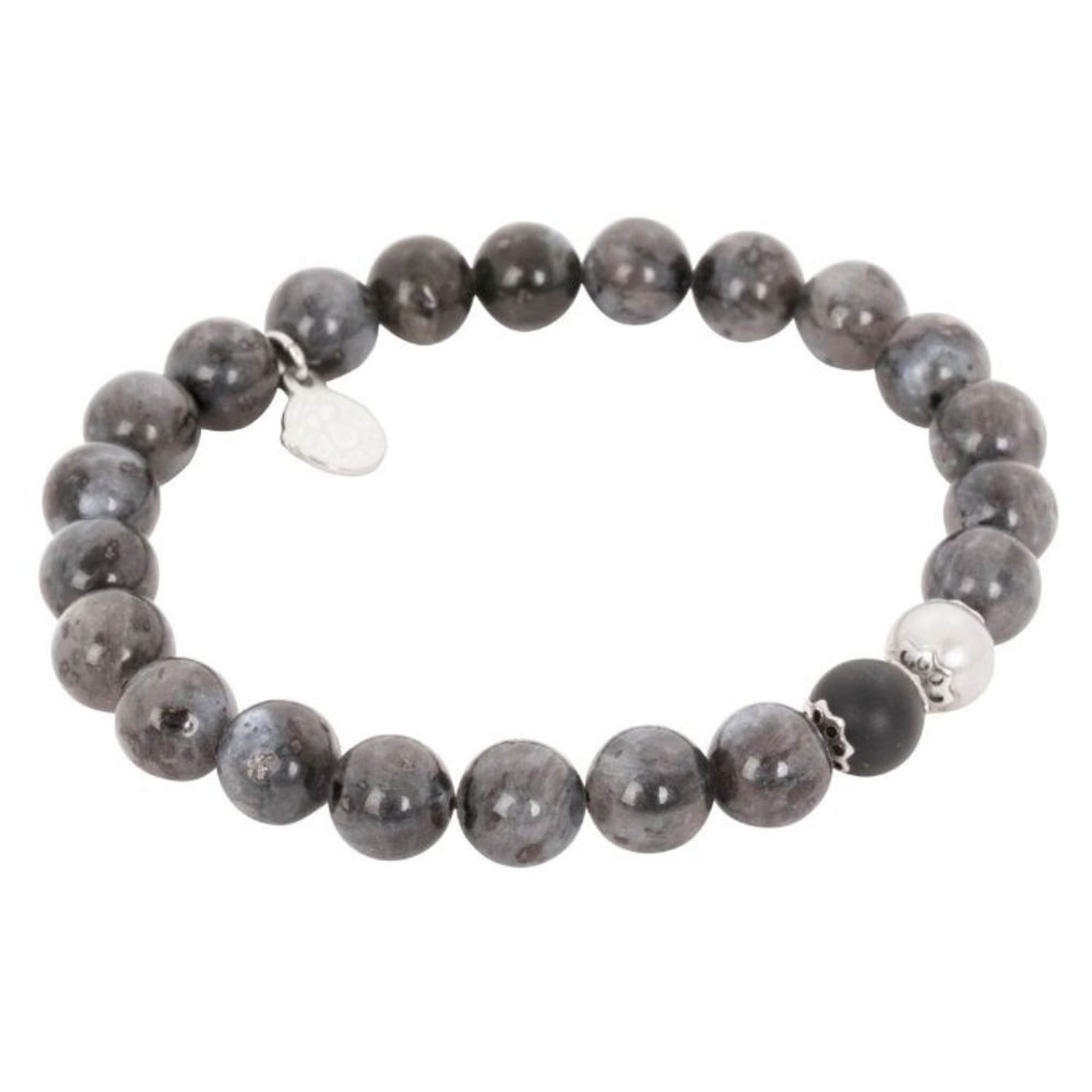 Basel Beaded Bracelet Grey