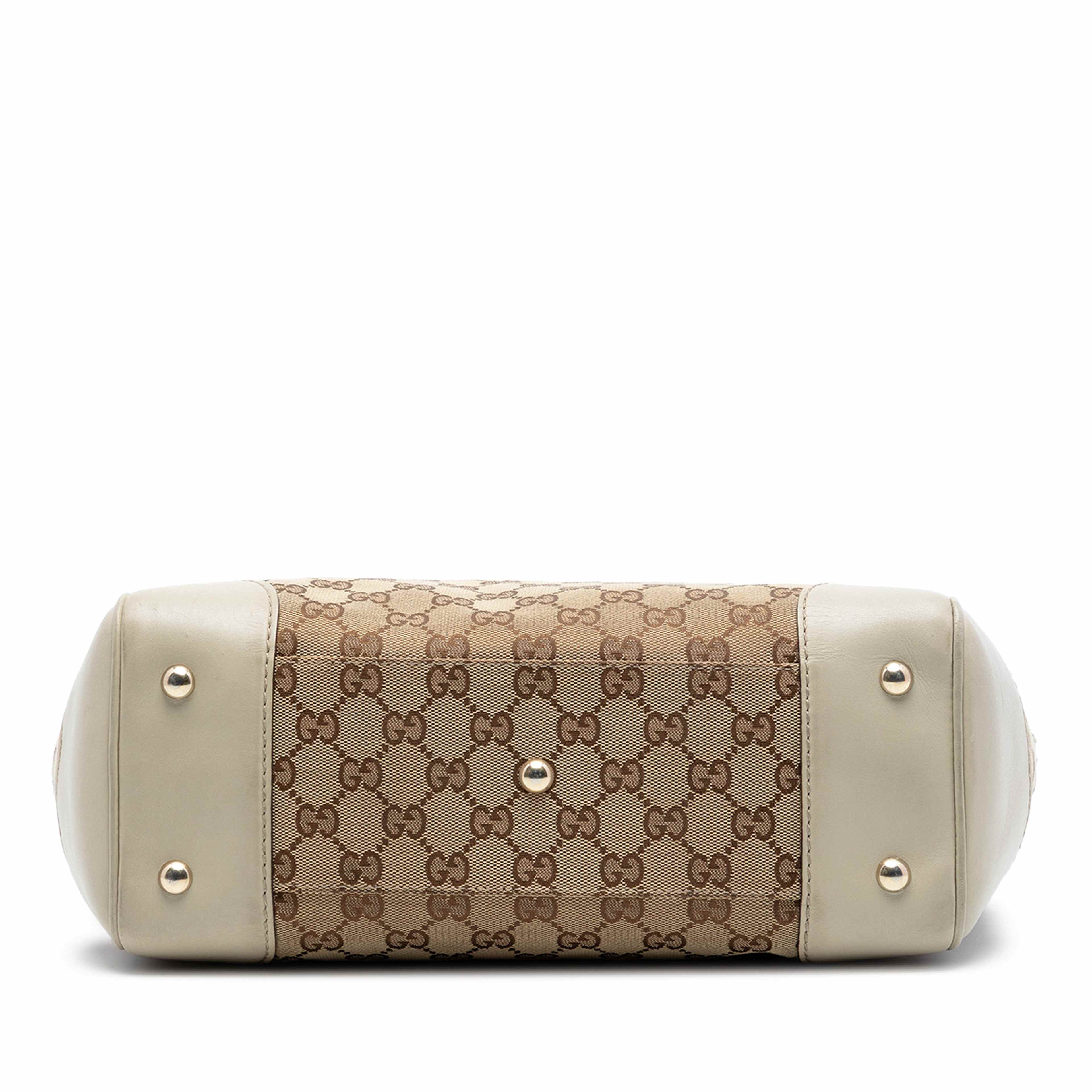 Gucci Gg Canvas Web Mayfair Tote, från Luxclusif, i färgen beige. Klicka för att öppna bilden i stort format