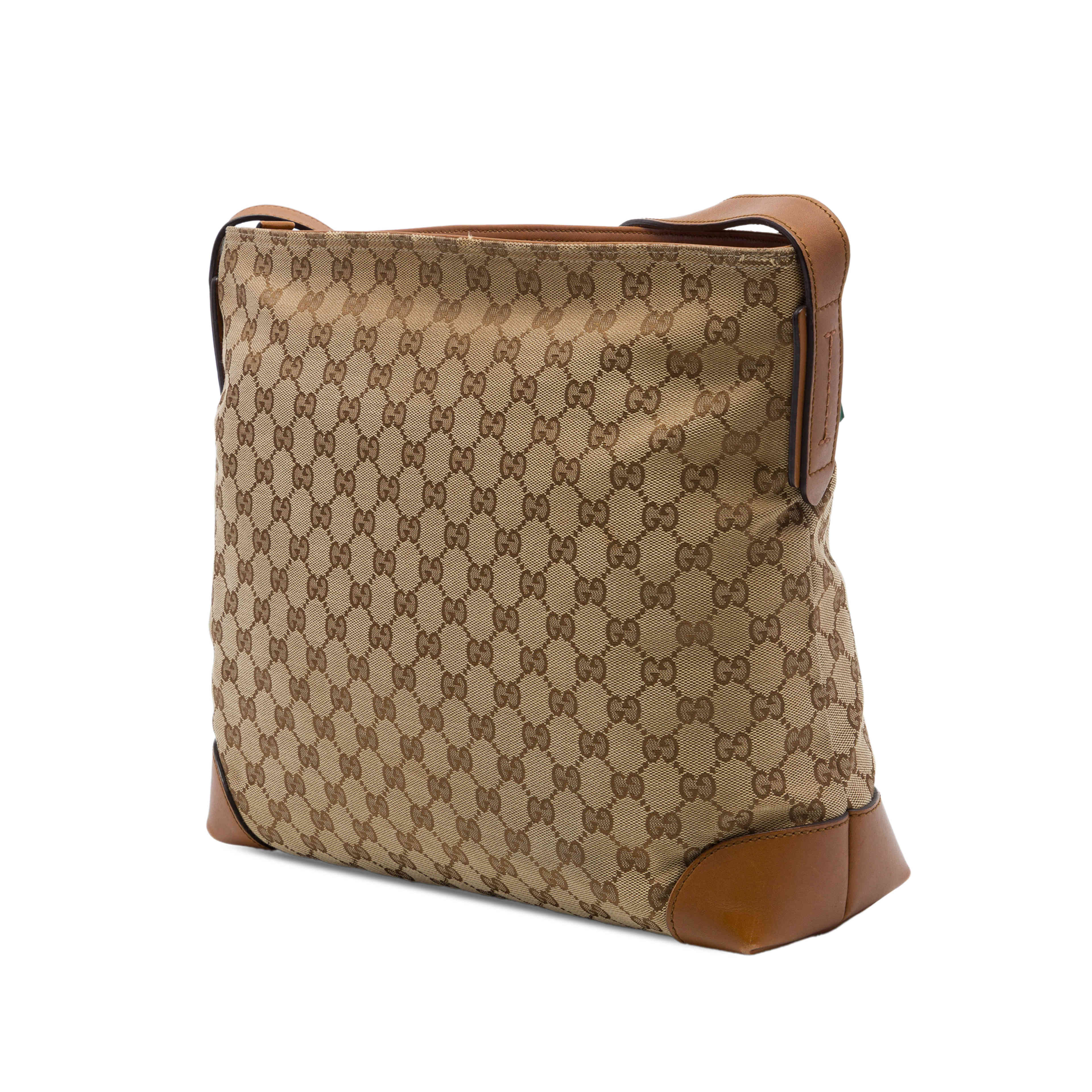 Gucci Gg Canvas Web Crossbody, från Luxclusif, i färgen beige. Klicka för att öppna bilden i stort format