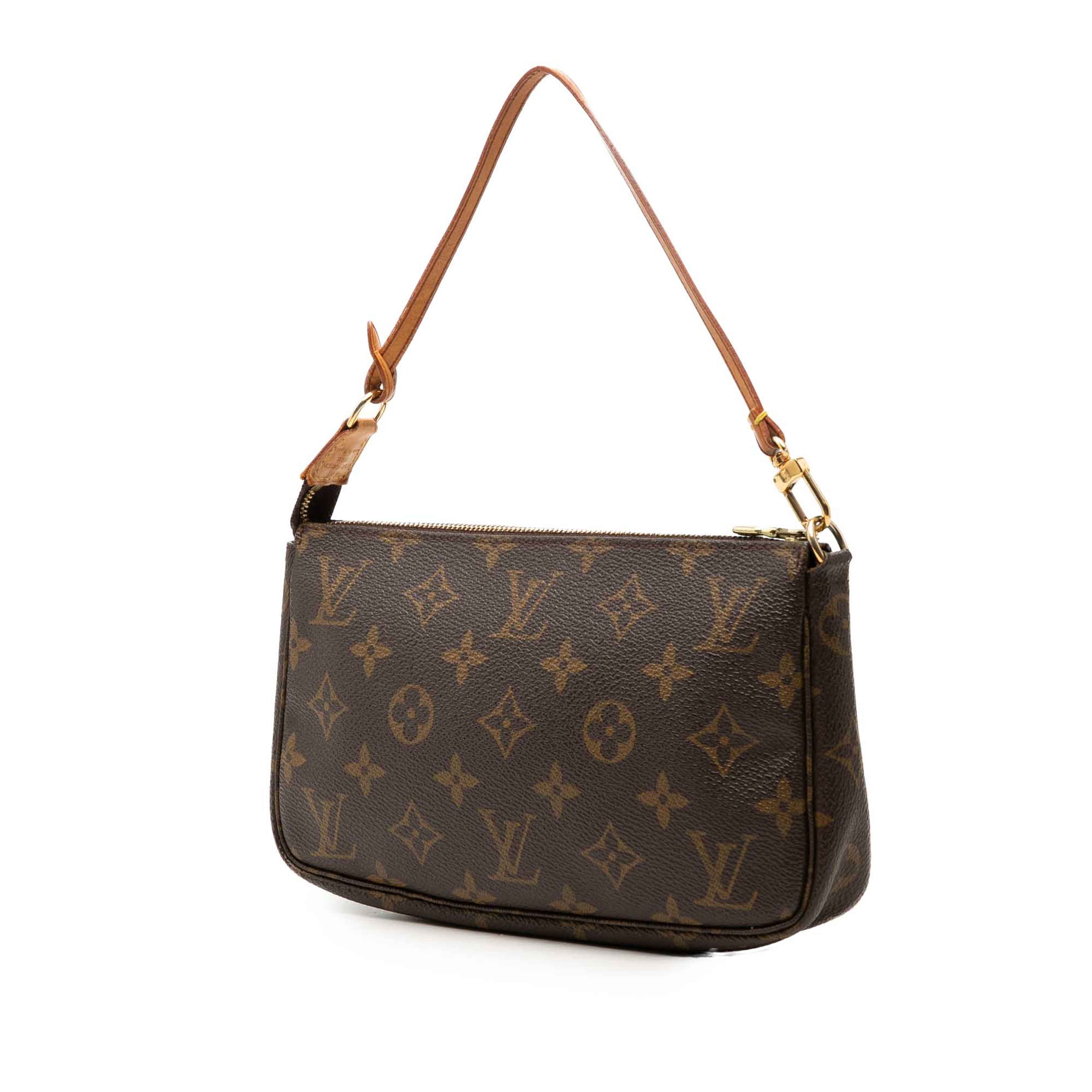 Louis Vuitton Monogram Pochette Accessoires, från Luxclusif, i färgen brun. Klicka för att öppna bilden i stort format