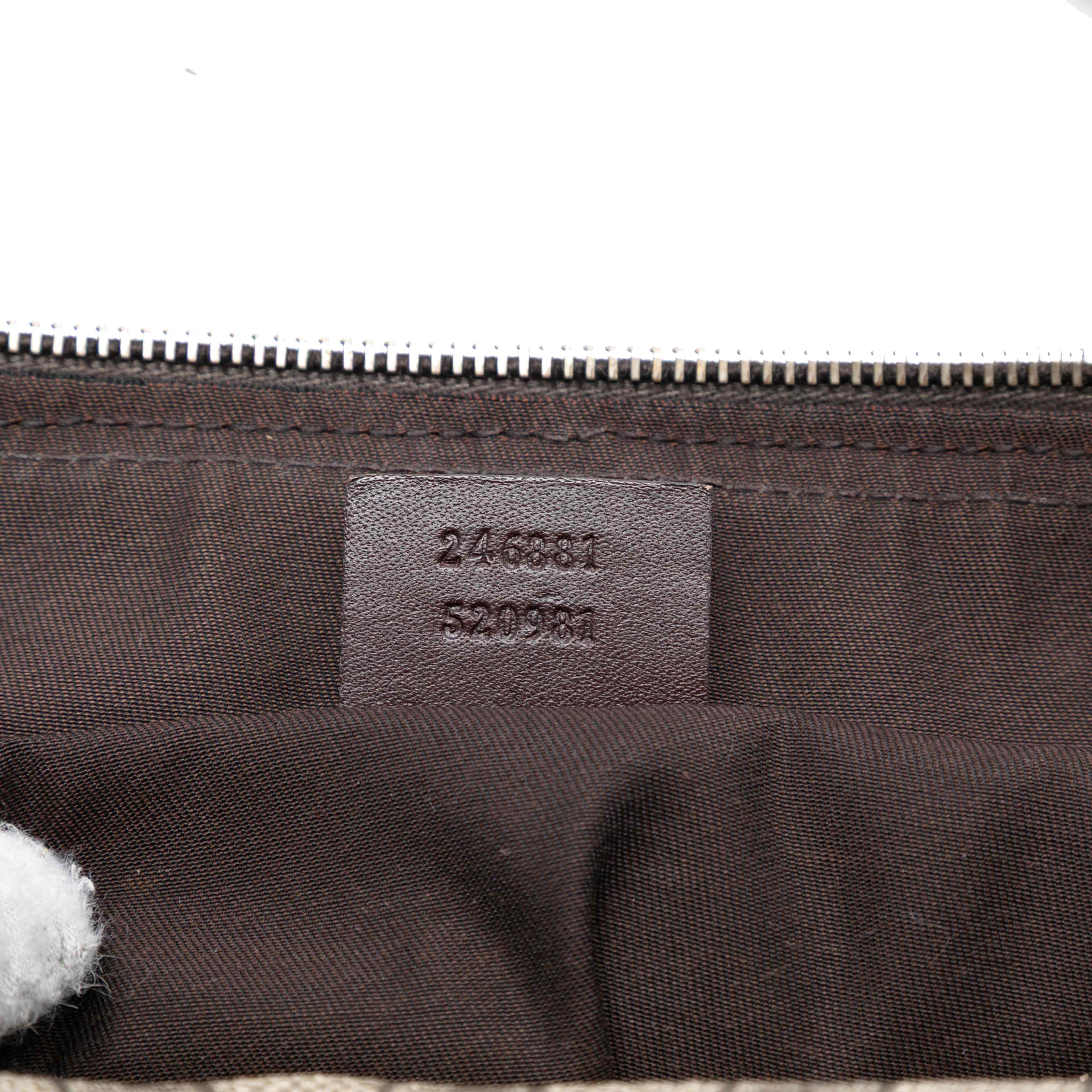 Gucci Gg Supreme Double Pocket Crossbody, från Luxclusif, i färgen beige. Klicka för att öppna bilden i stort format