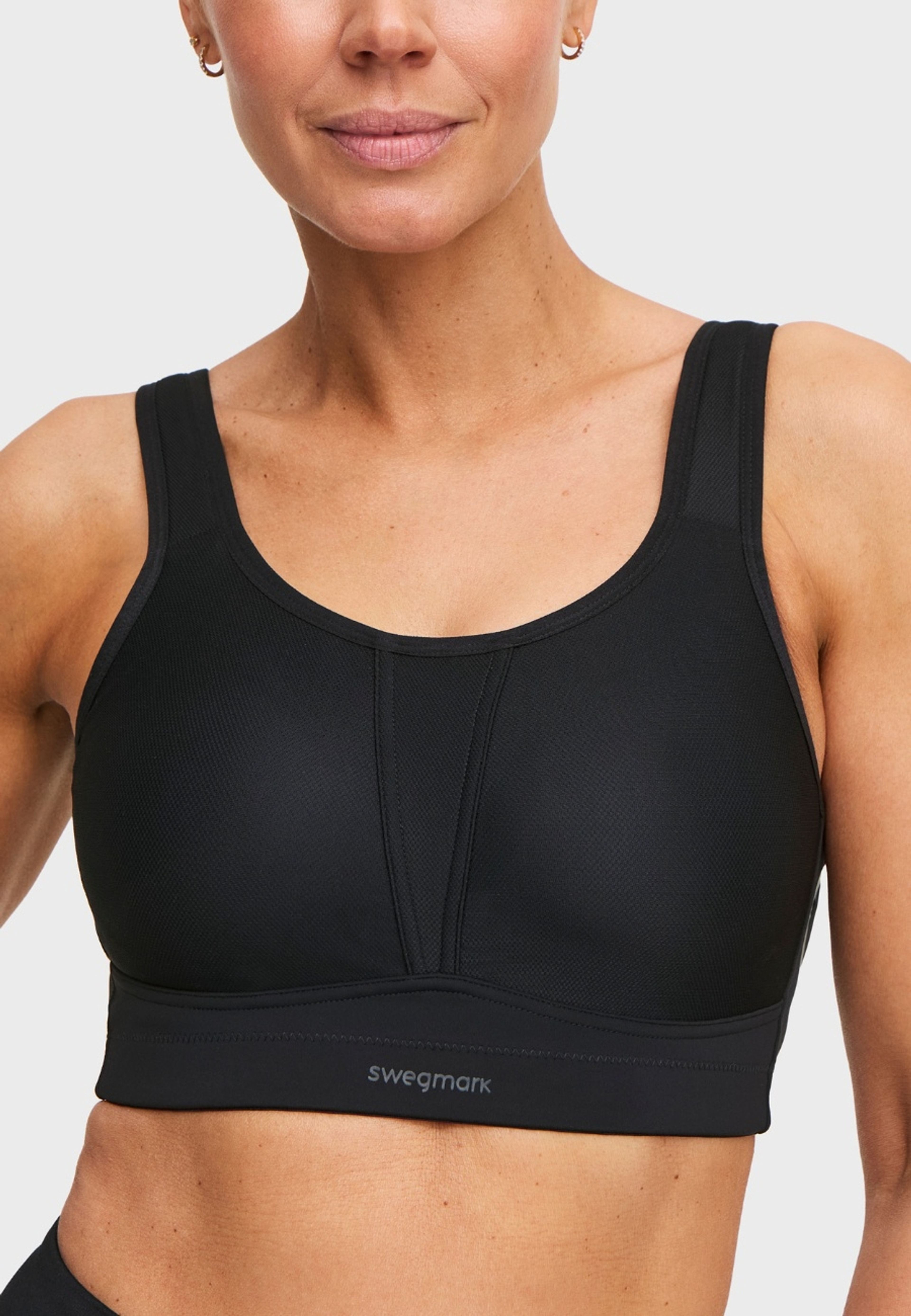 Movement Vadderad Sport-bh, från Swegmark, i färgen black. Klicka för att öppna bilden i stort format