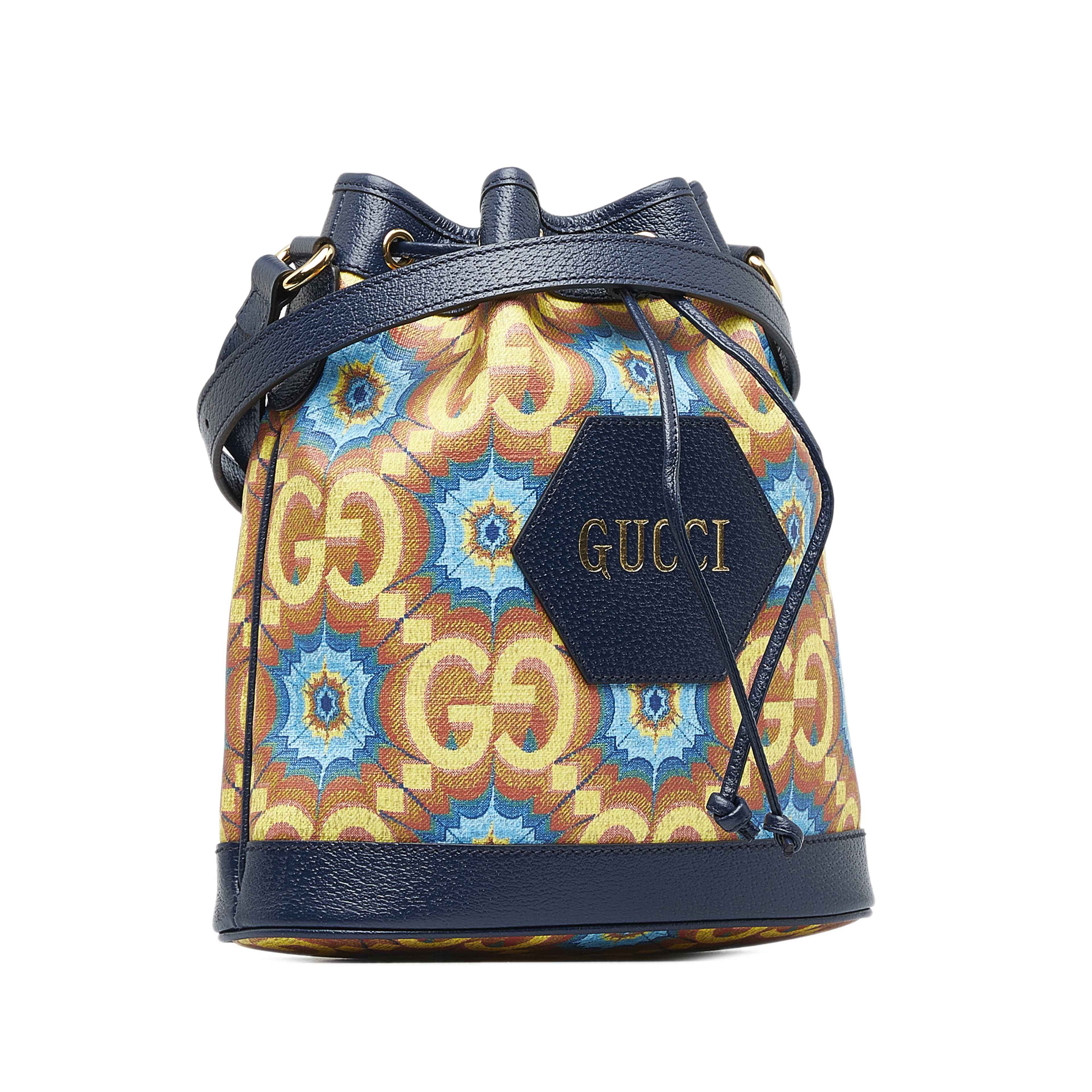 Gucci Gg Supreme Kaleidoscope 100 Bucket Bag