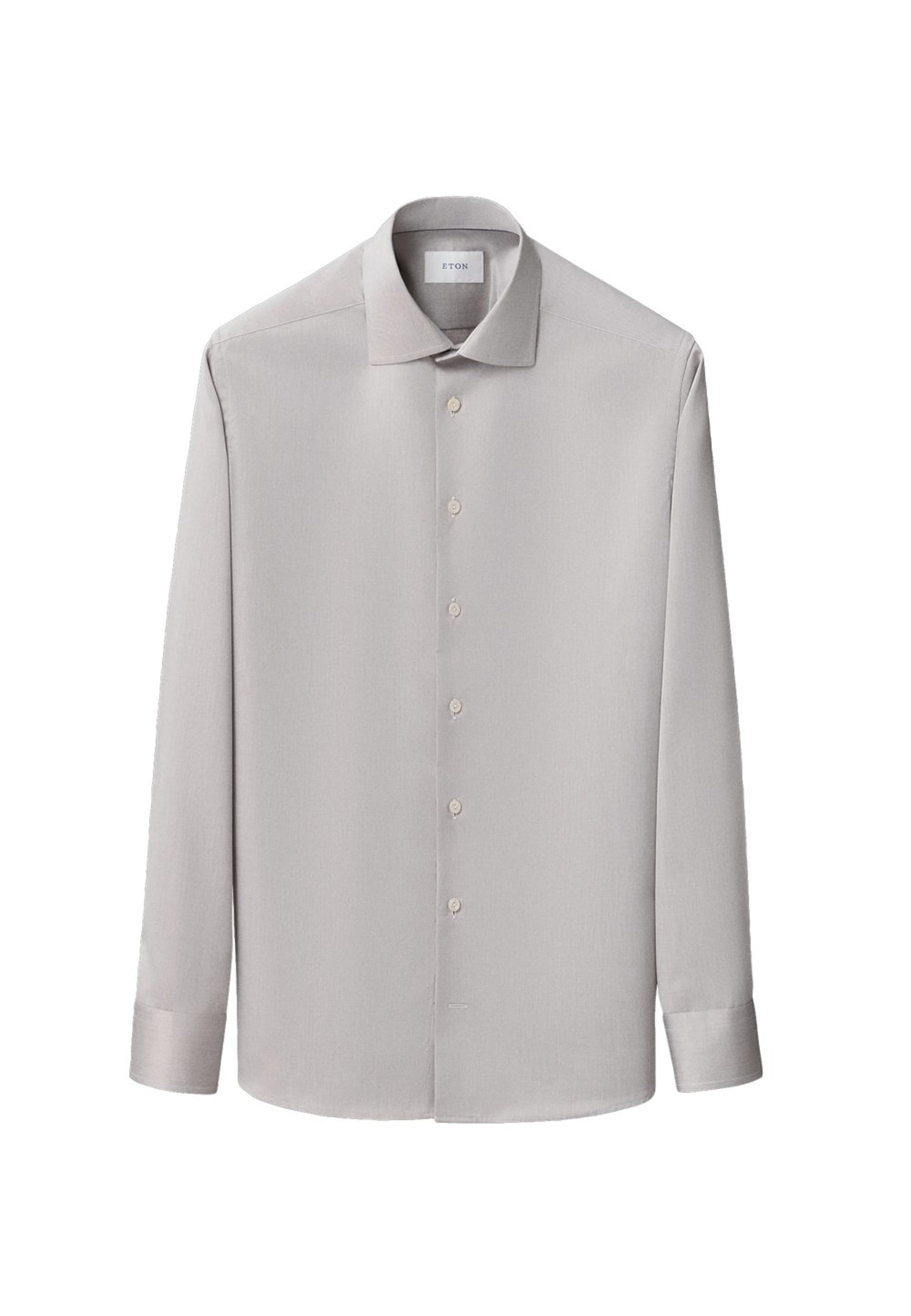 Signature Twill-skjorta Slim Fit, från Eton, i färgen brown. Klicka för att öppna bilden i stort format