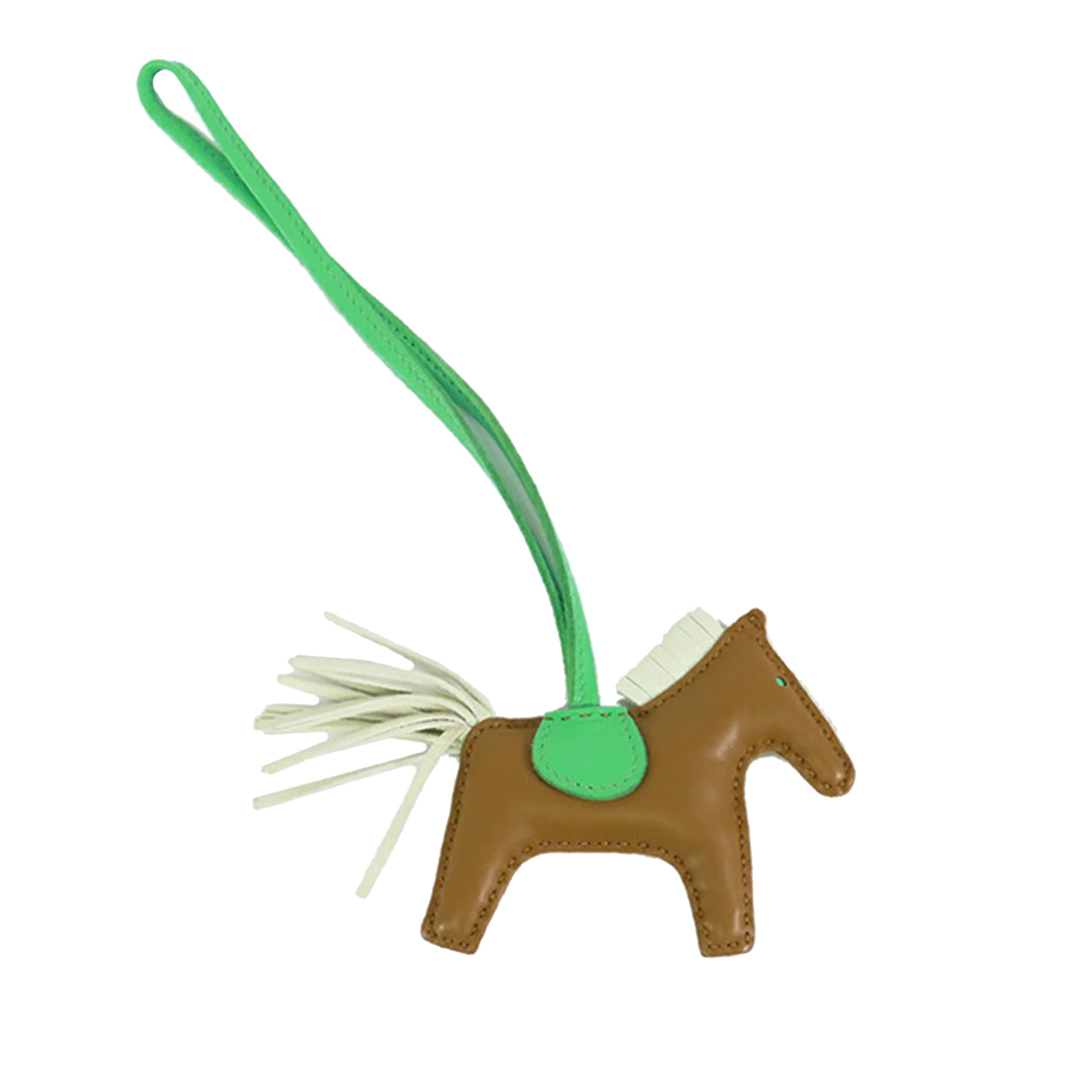 Hermès Milo Lambskin And Swift Grigri Rodeo Pegase Bag Charm Pm, från Luxclusif, i färgen brown. Klicka för att öppna bilden i stort format