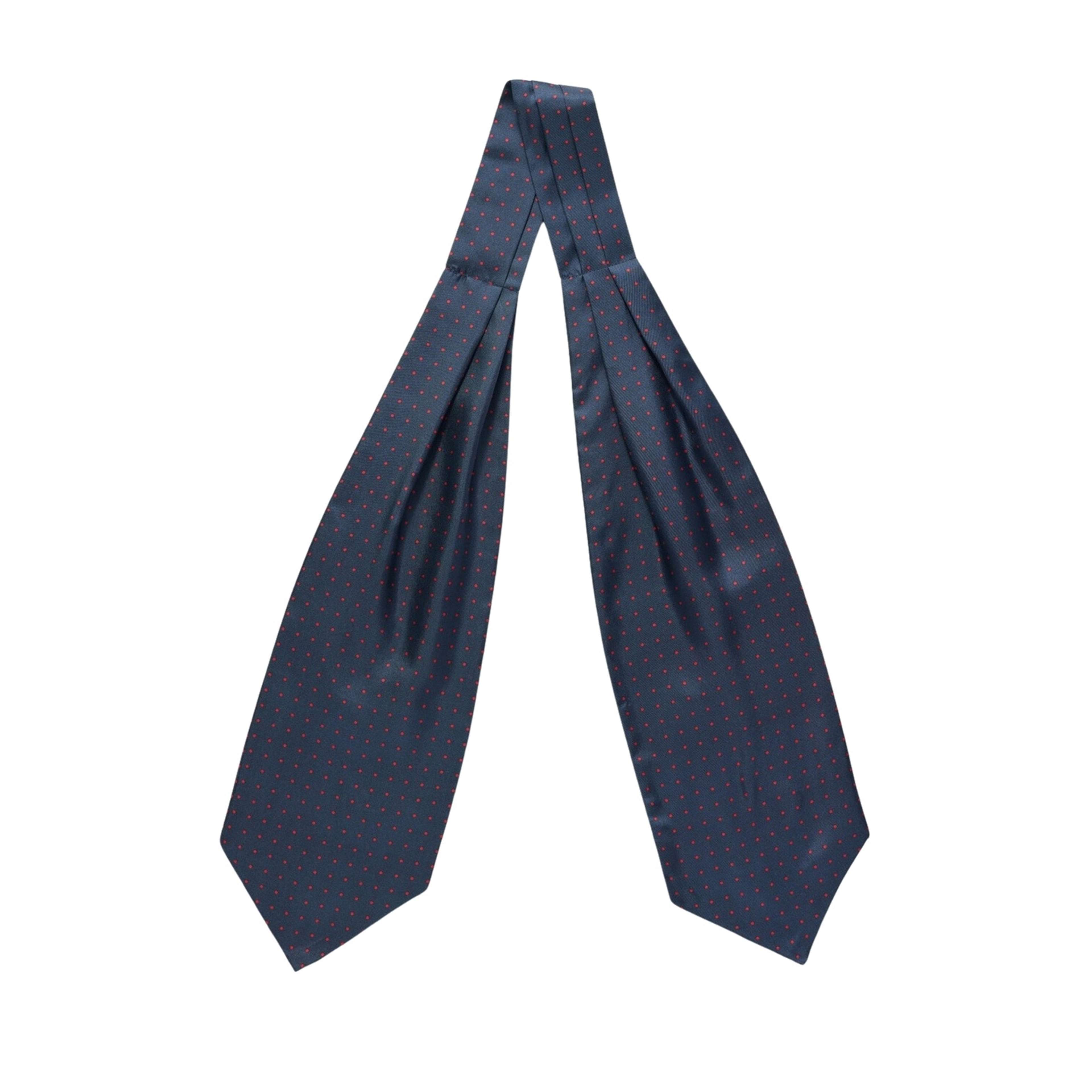 Silk Double Pointed Ascot Dot