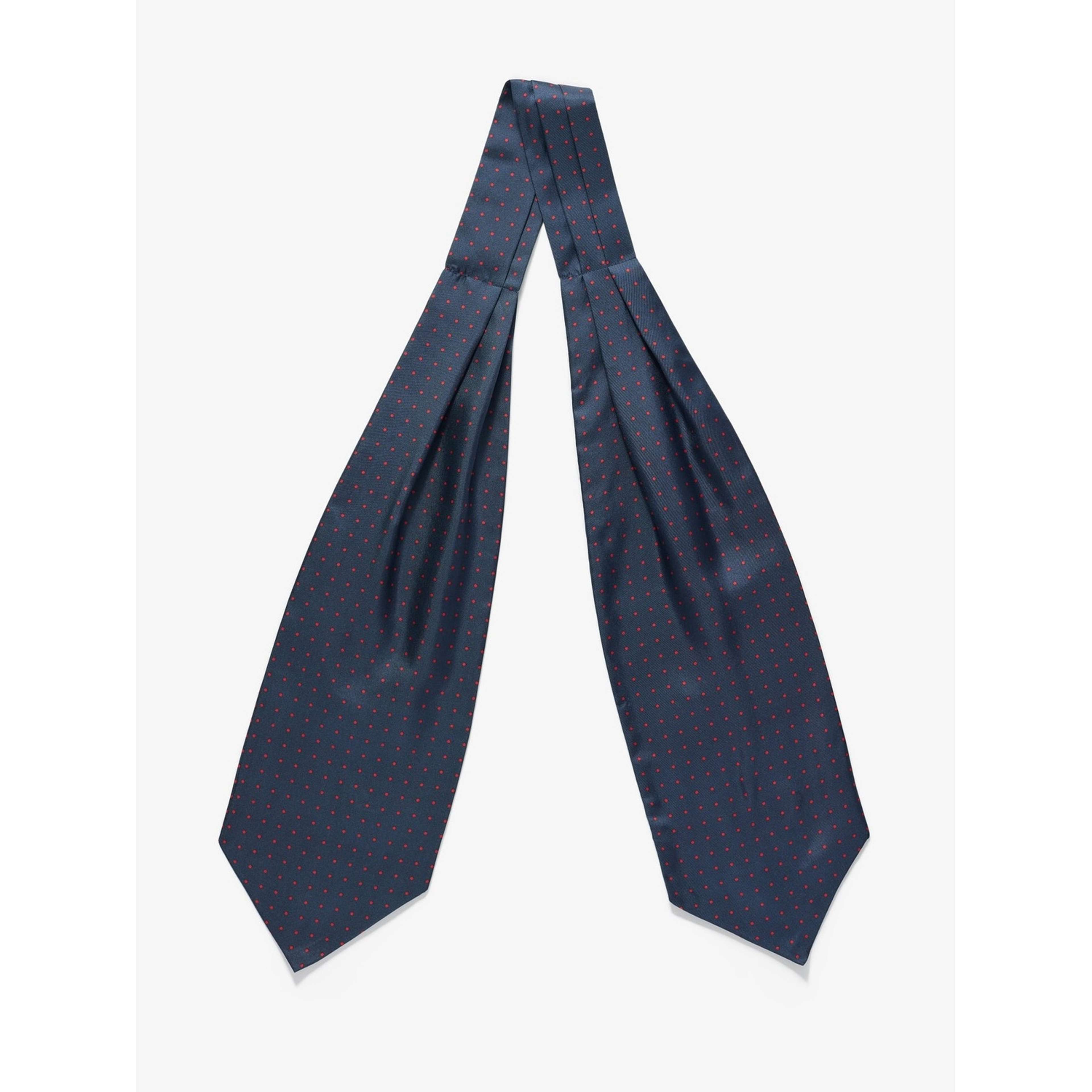 Silk Double Pointed Ascot Dot