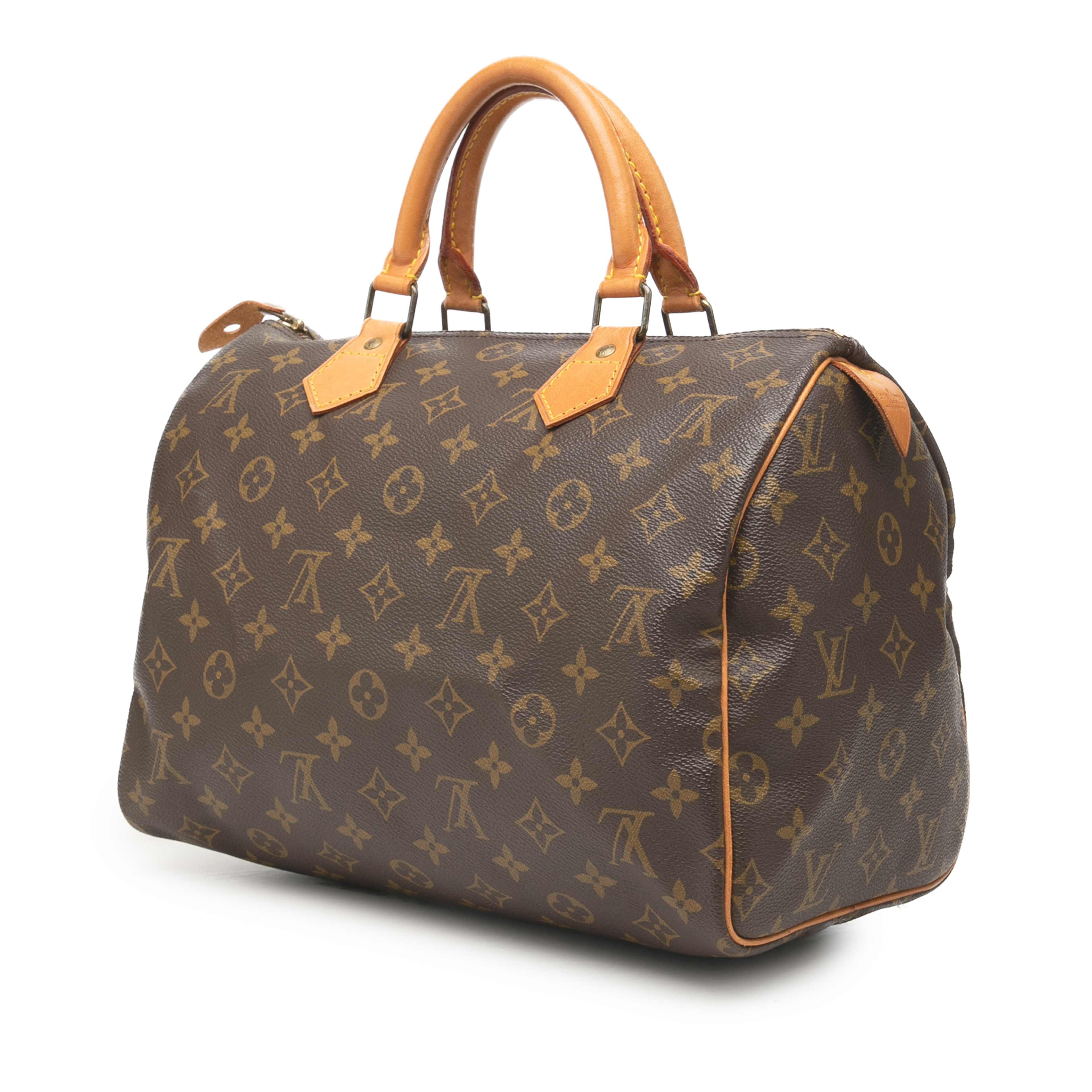 Louis Vuitton Monogram Speedy 30, från Luxclusif, i färgen brun. Klicka för att öppna bilden i stort format